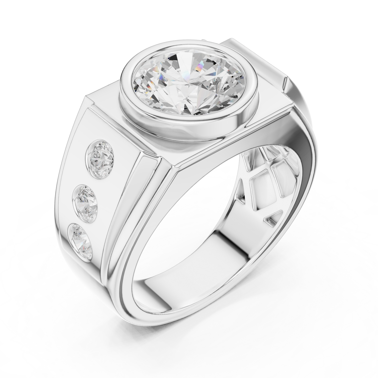 Phantom Stone Men Solitaire Ring