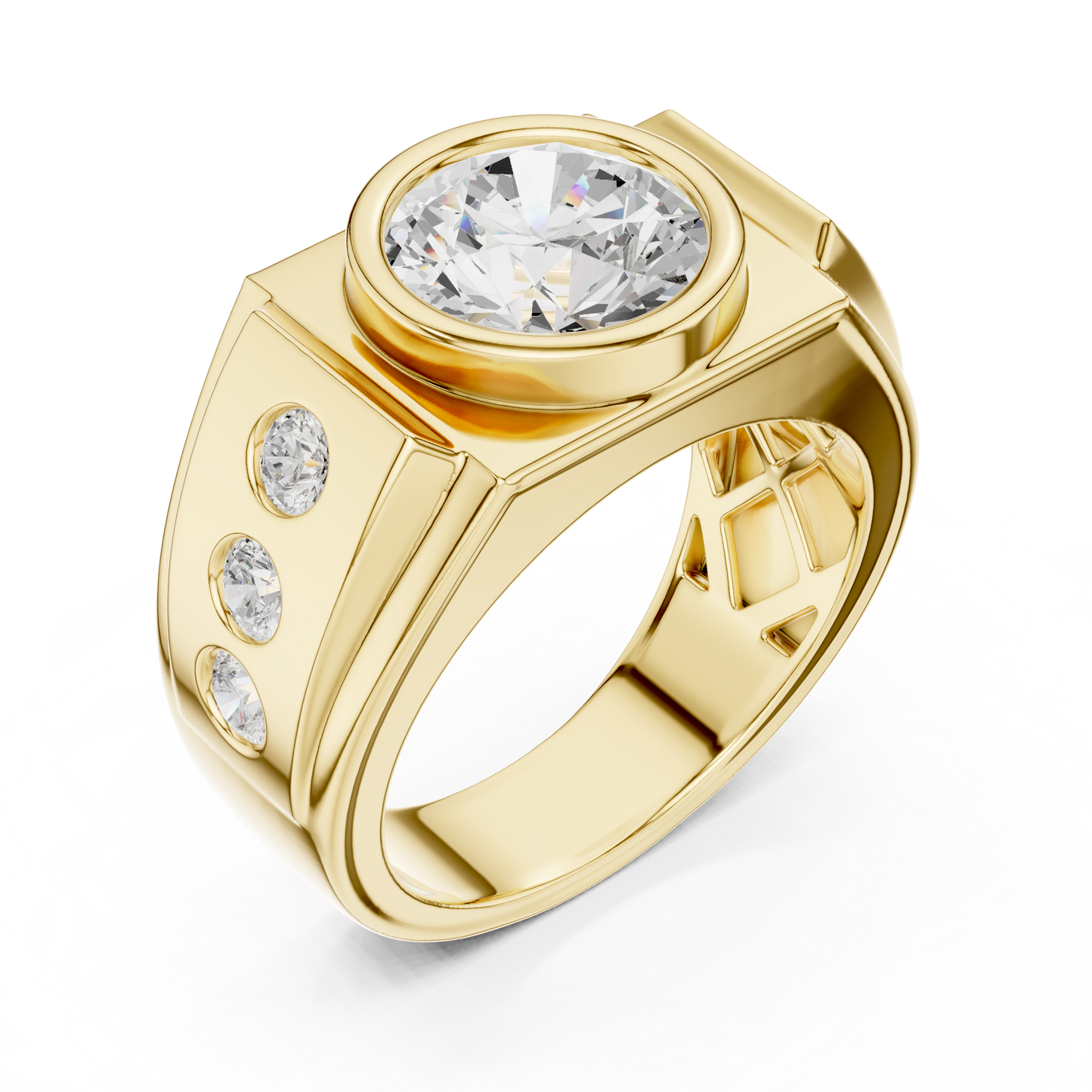 Phantom Stone Men Solitaire Ring