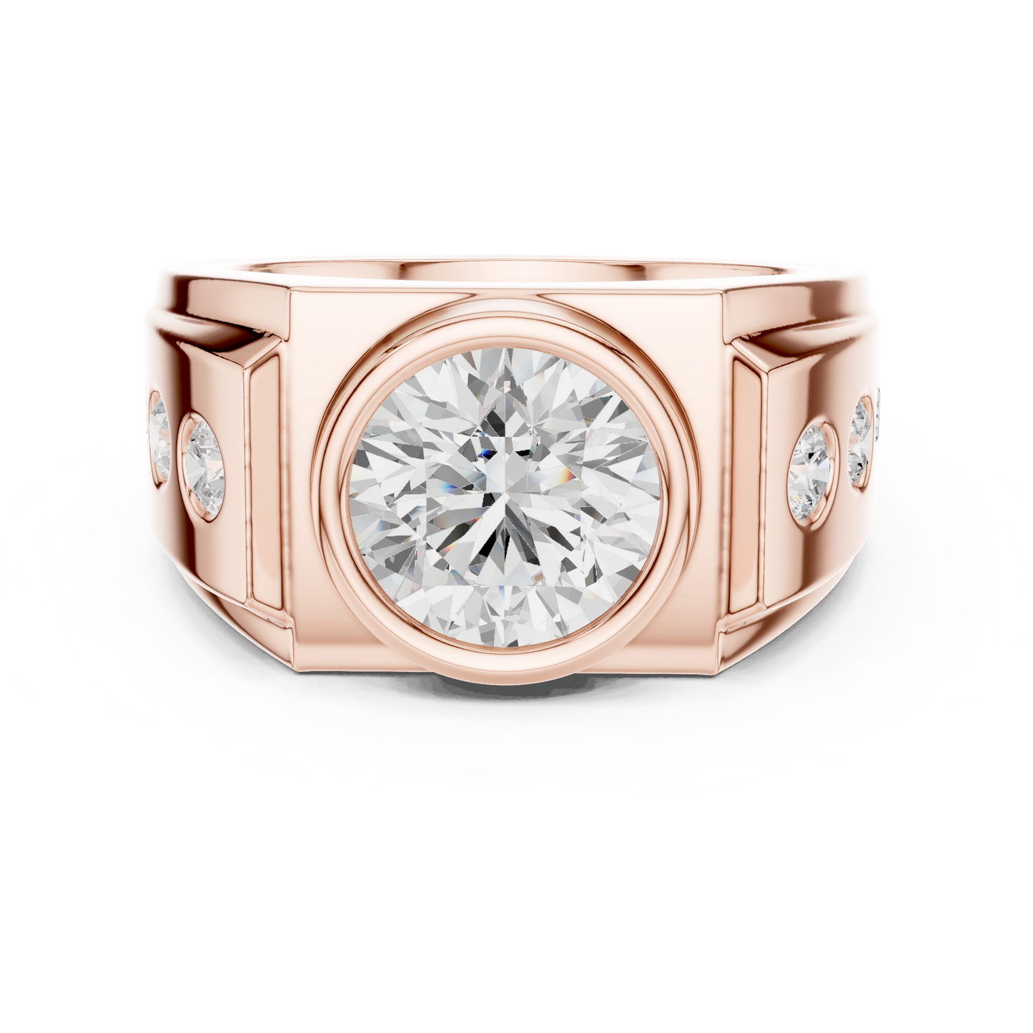 Phantom Stone Men Solitaire Ring