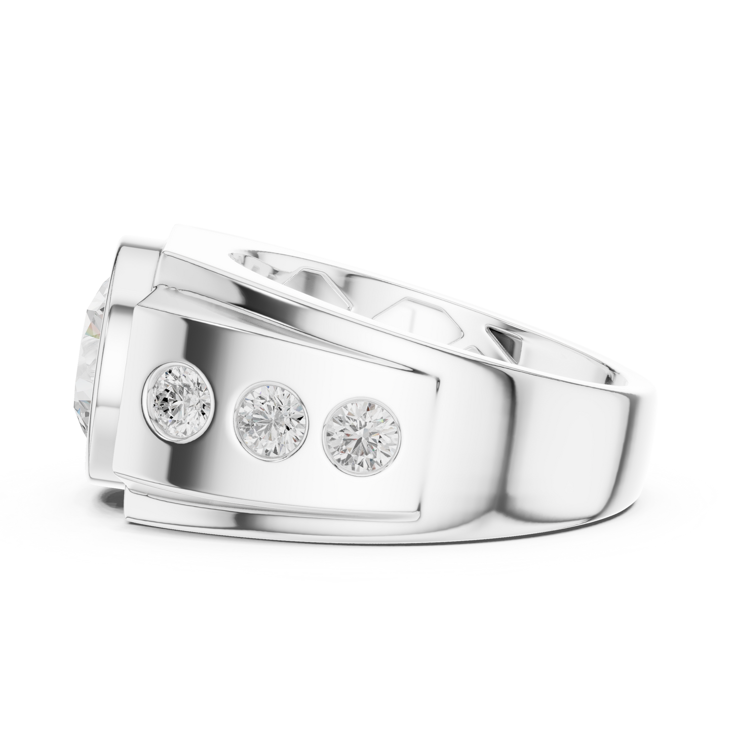 Phantom Stone Men Solitaire Ring