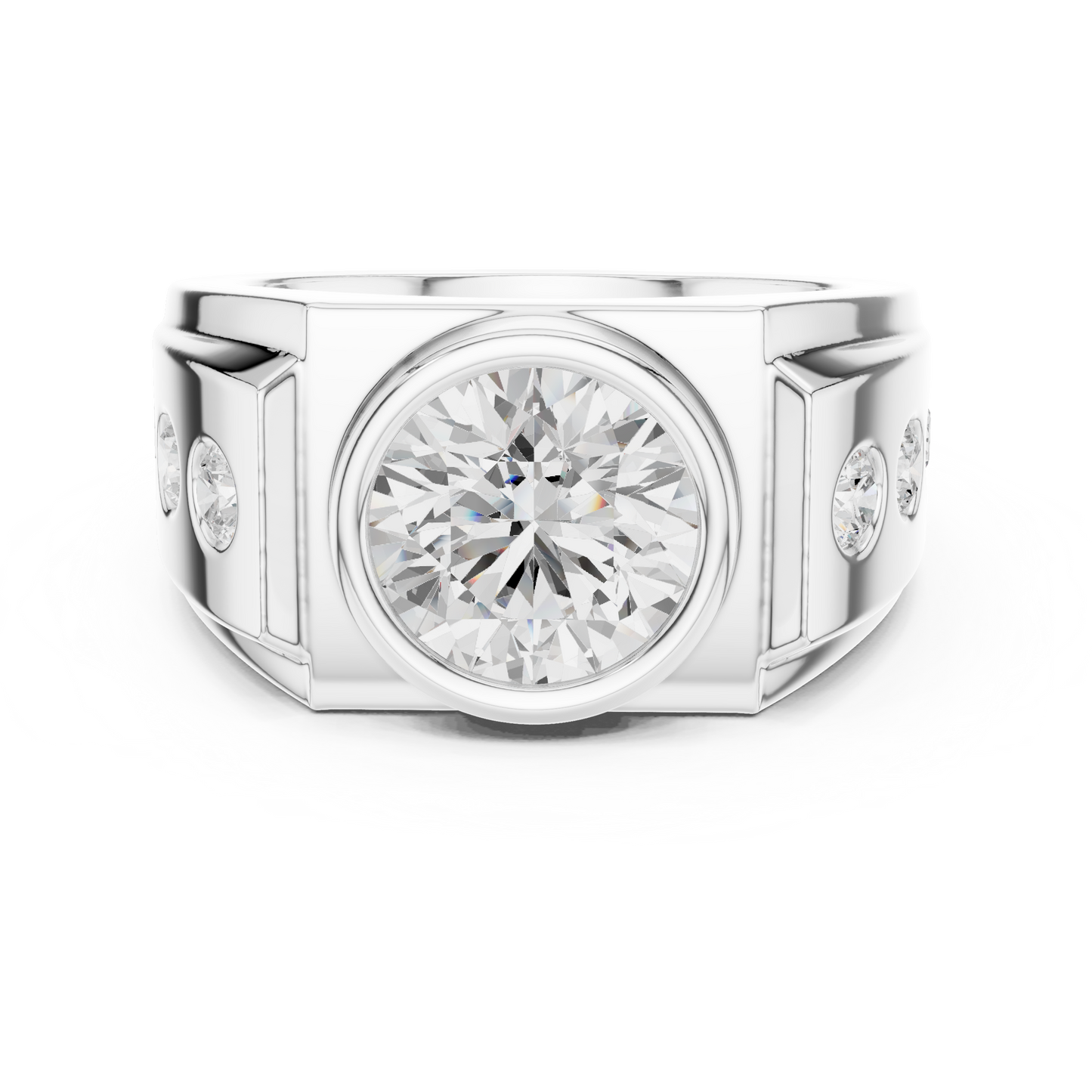 Phantom Stone Men Solitaire Ring