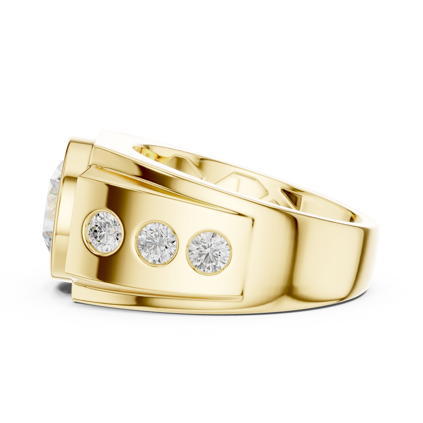 Phantom Stone Men Solitaire Ring