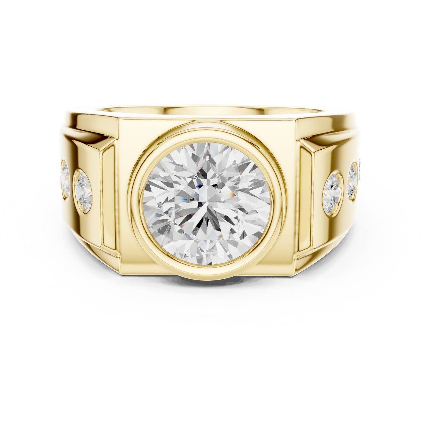 Phantom Stone Men Solitaire Ring