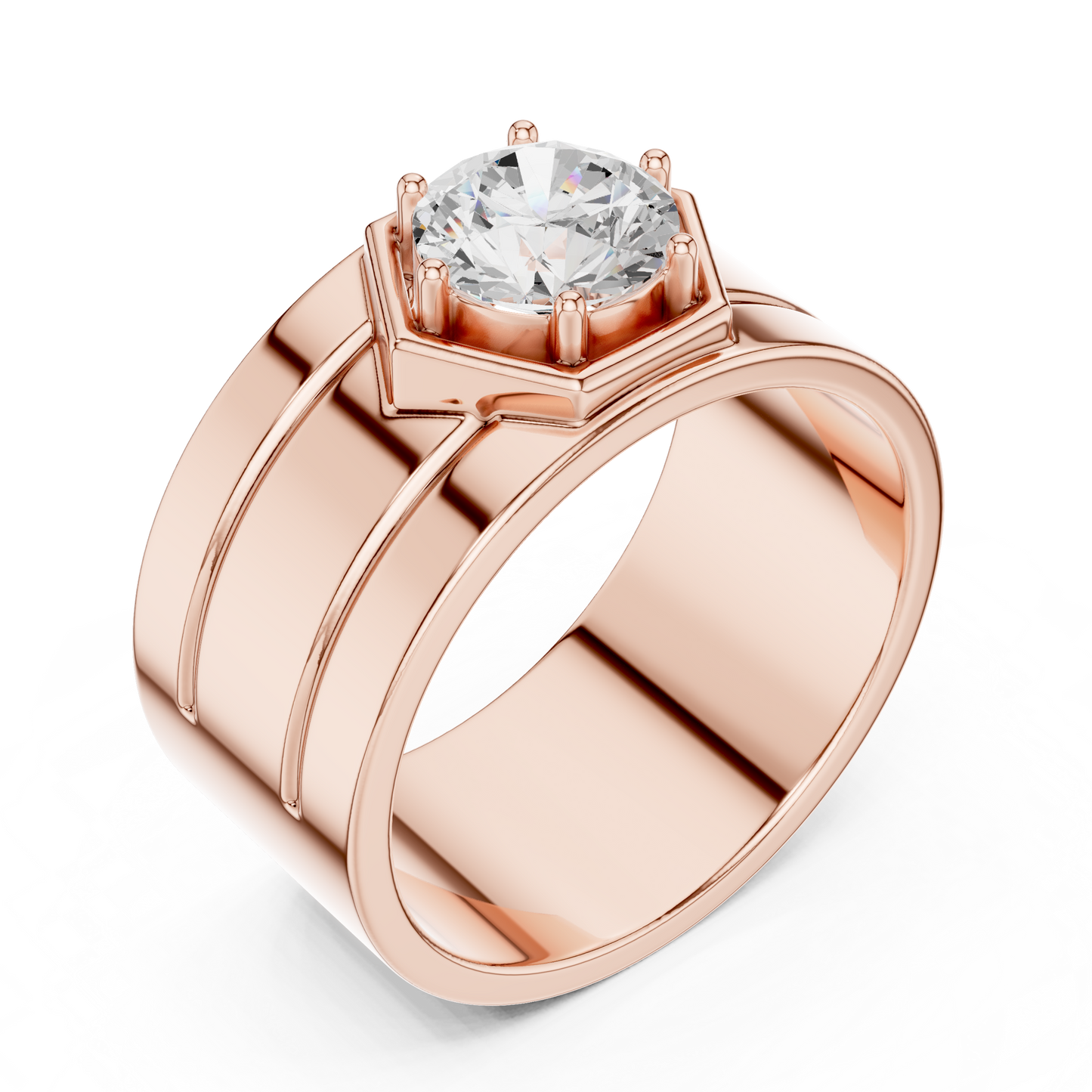 Vow of Valor Men Solitaire Ring