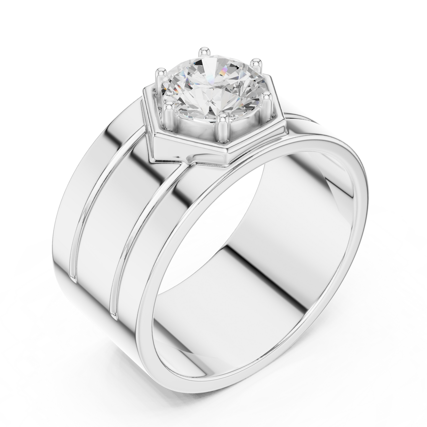 Vow of Valor Men Solitaire Ring