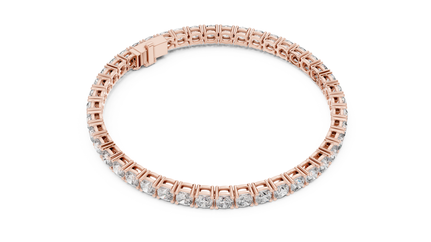 The Infinity Line Round Diamonds Tennis Bracelet 0.10 Carat Each