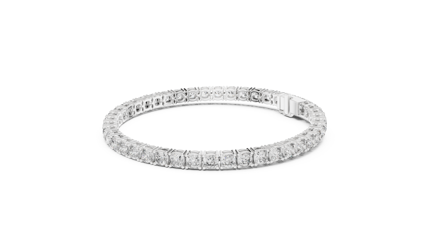 The Infinity Line Round Diamonds Tennis Bracelet 0.10 Carat Each