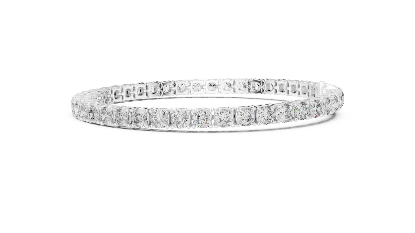 The Infinity Line Round Diamonds Tennis Bracelet 0.10 Carat Each
