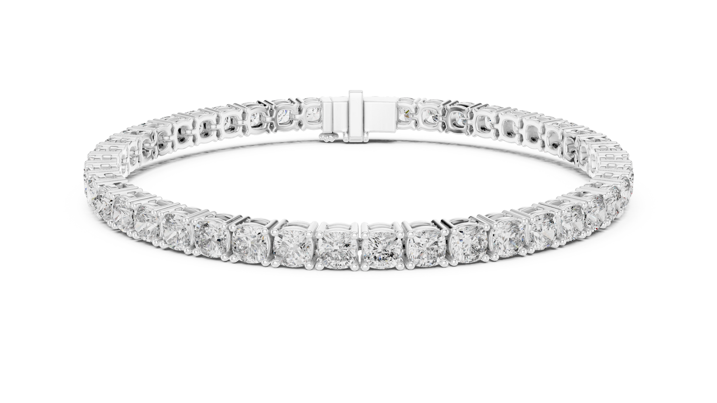 The Infinity Line Round Diamonds Tennis Bracelet 0.10 Carat Each