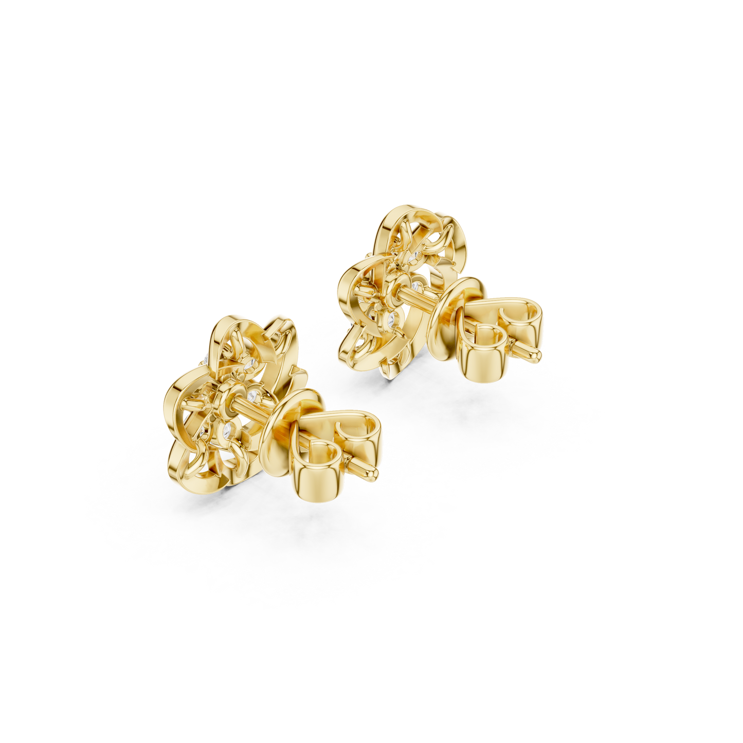 Floral Boom Diamond Earrings