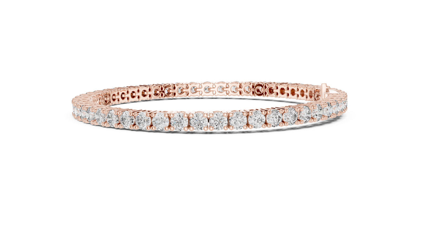 The Infinity Line Round Diamonds Tennis Bracelet 0.13 Carat Each