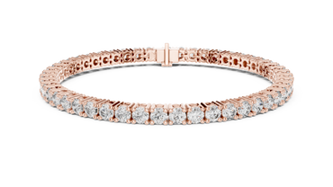 The Infinity Line Round Diamonds Tennis Bracelet 0.13 Carat Each