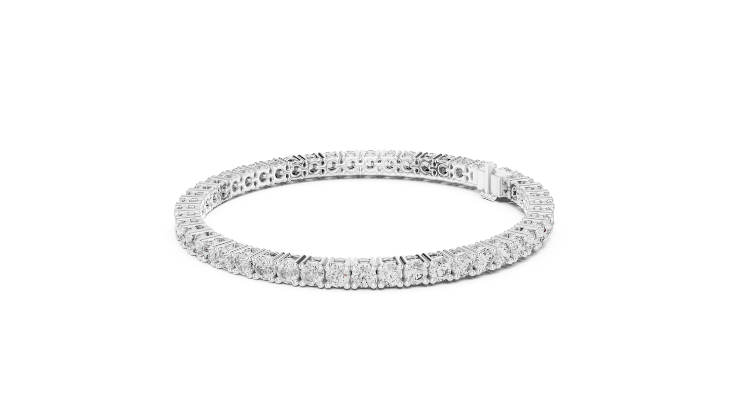 The Infinity Line Round Diamonds Tennis Bracelet 0.13 Carat Each