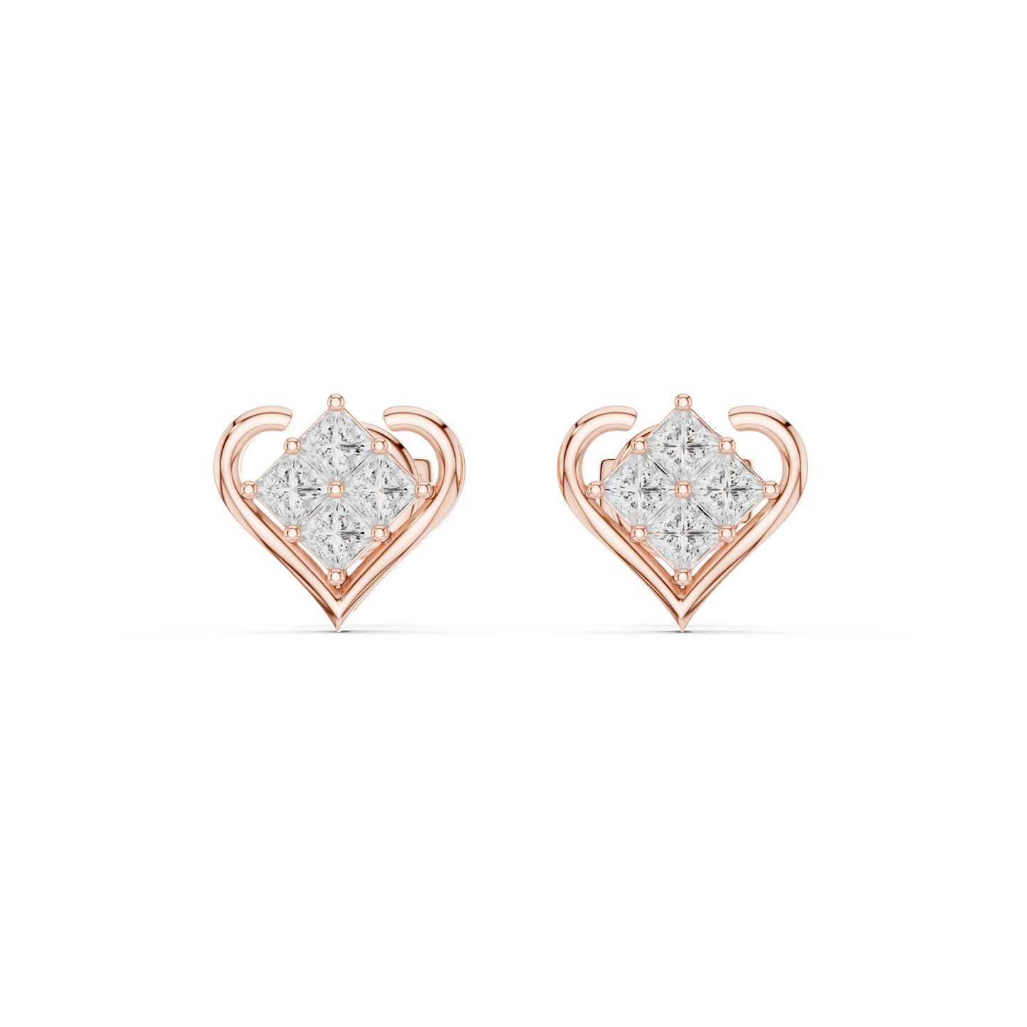 Lustrous Bond Diamond Earrings