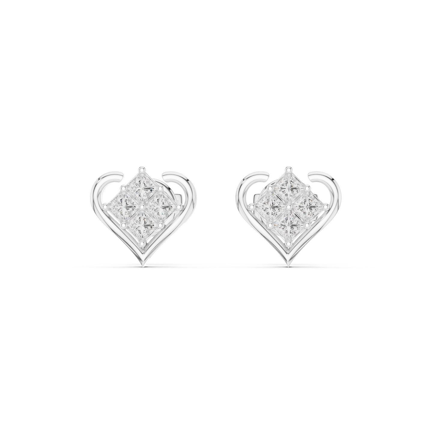 Lustrous Bond Diamond Earrings