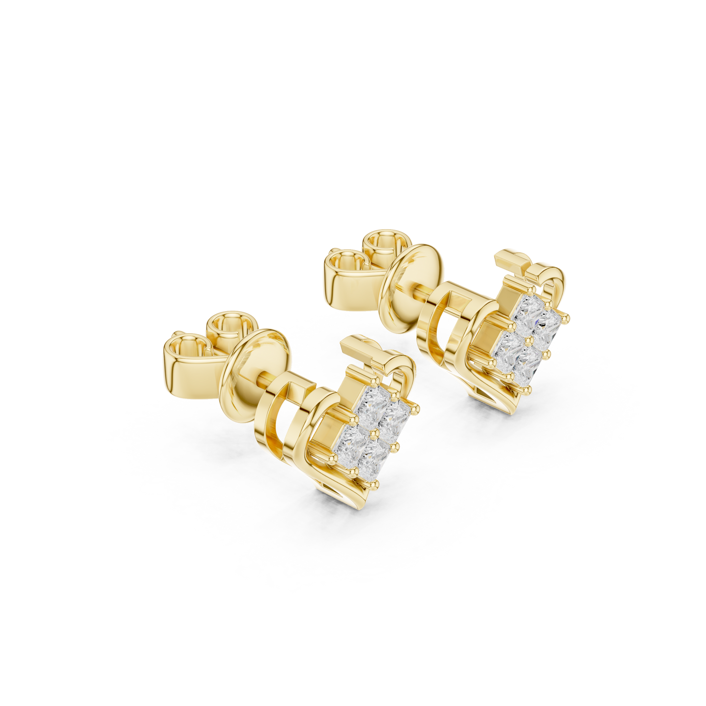 Lustrous Bond Diamond Earrings