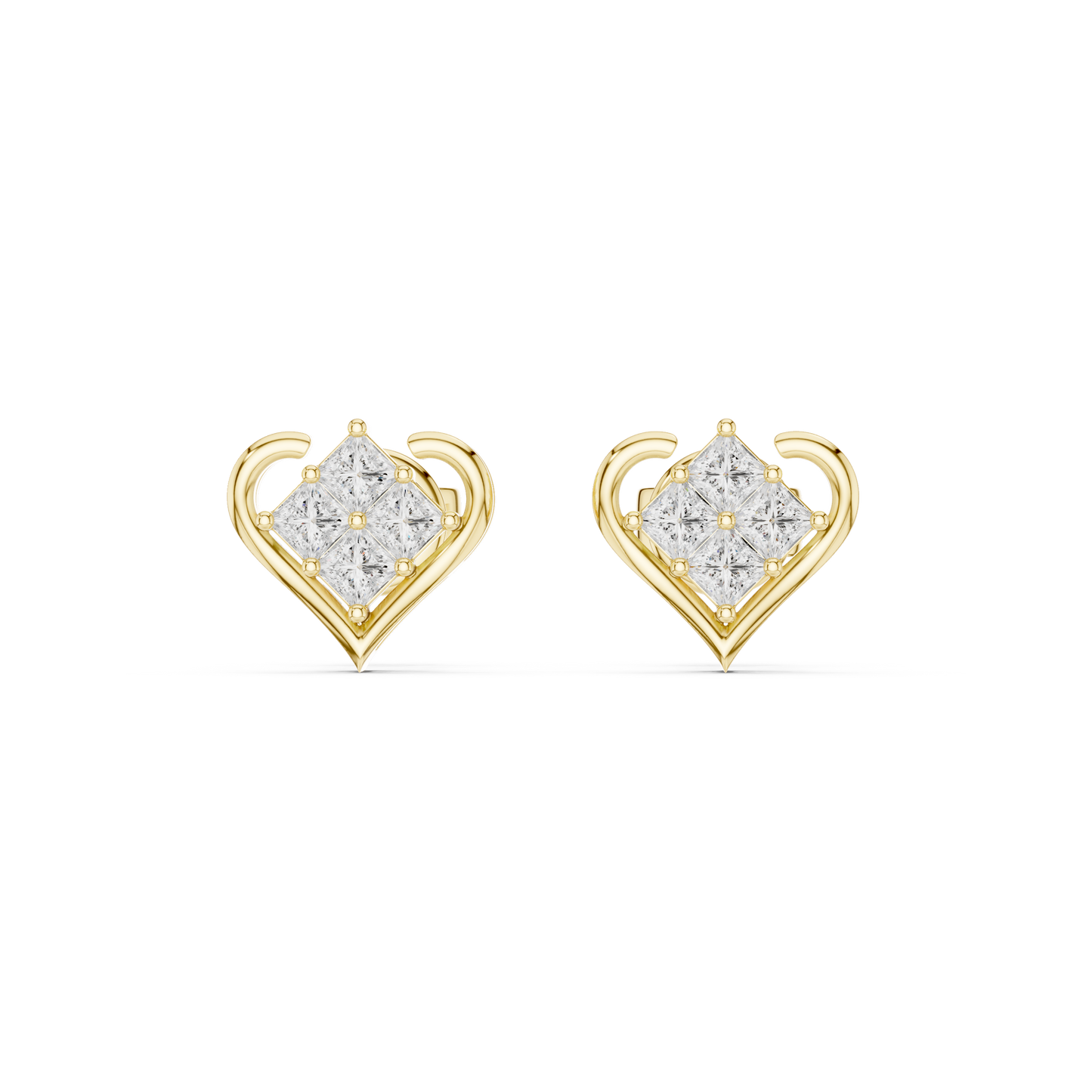 Lustrous Bond Diamond Earrings