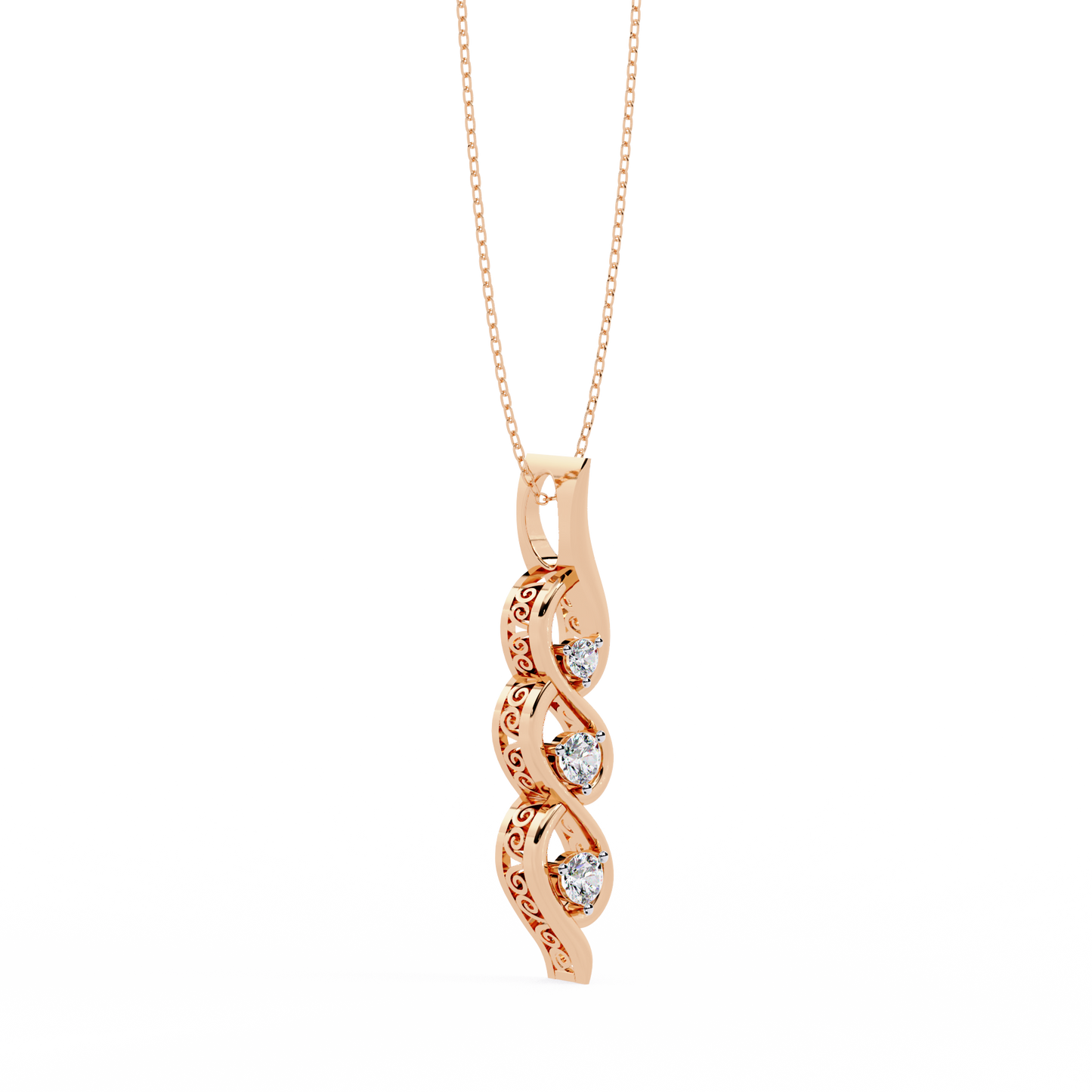 Aurora Sottile Diamond Pendant