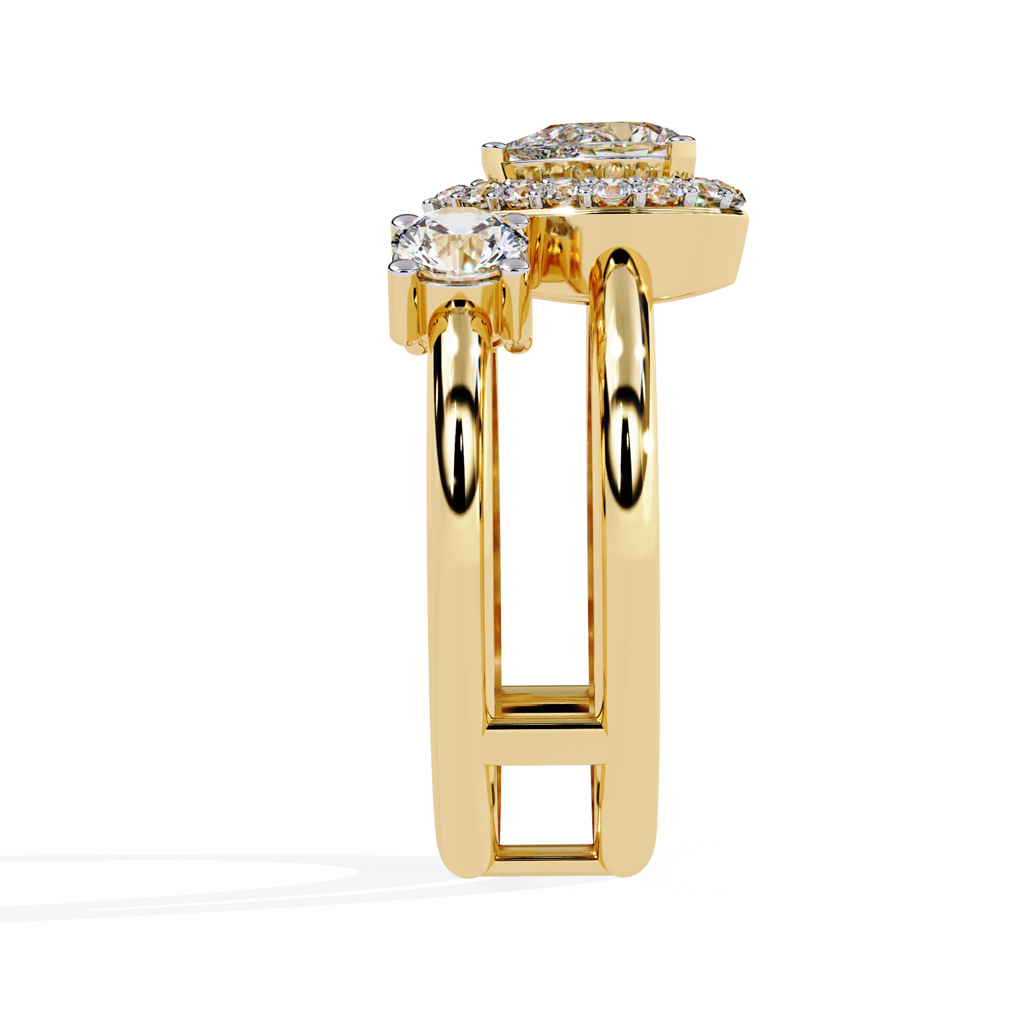 Golden Embrace Diamond Ring
