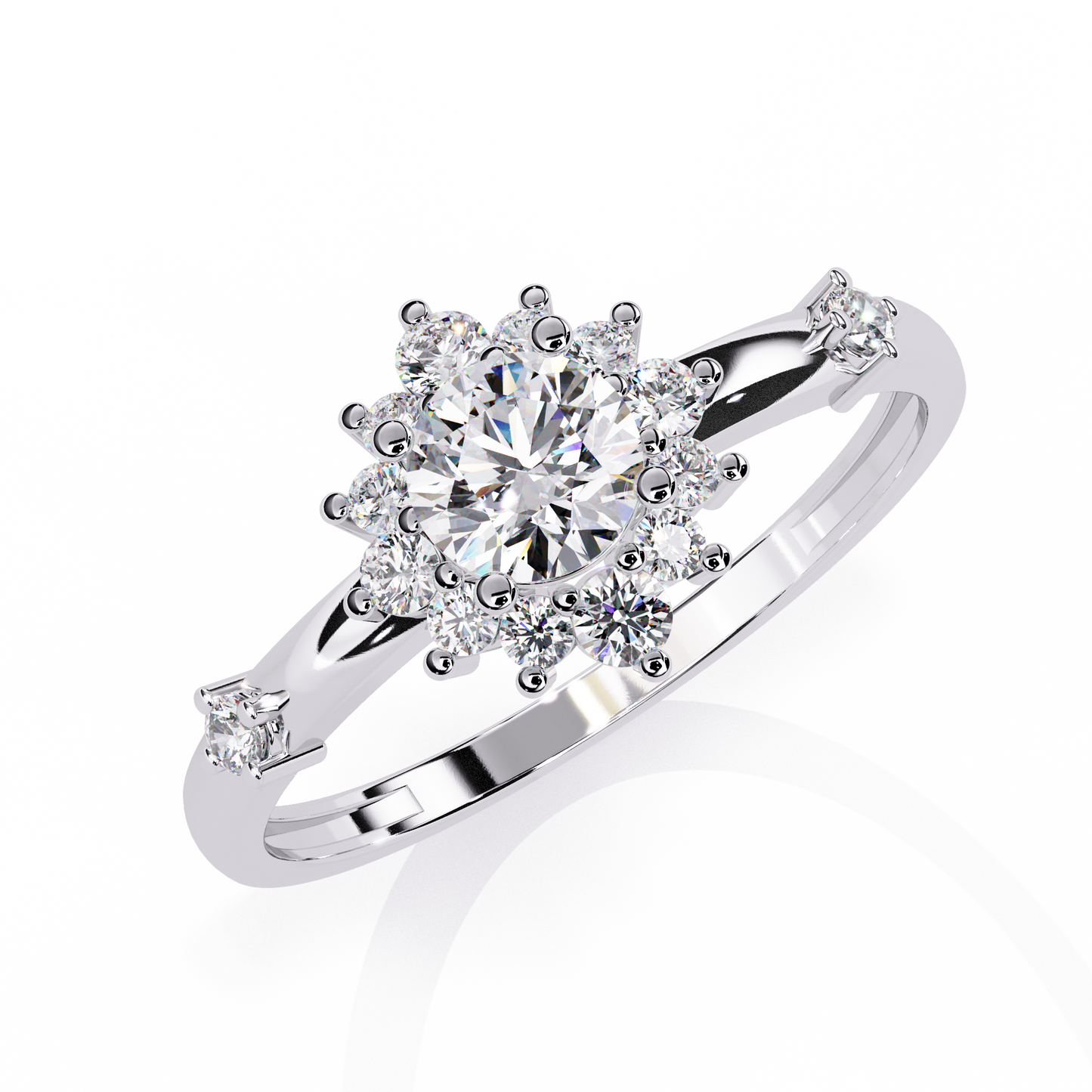 Sunburst Éclat Solitaire RIng