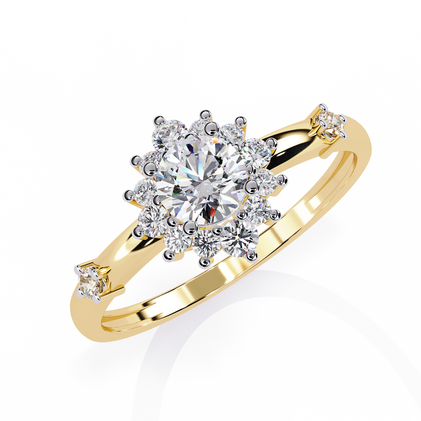 Sunburst Éclat Solitaire RIng