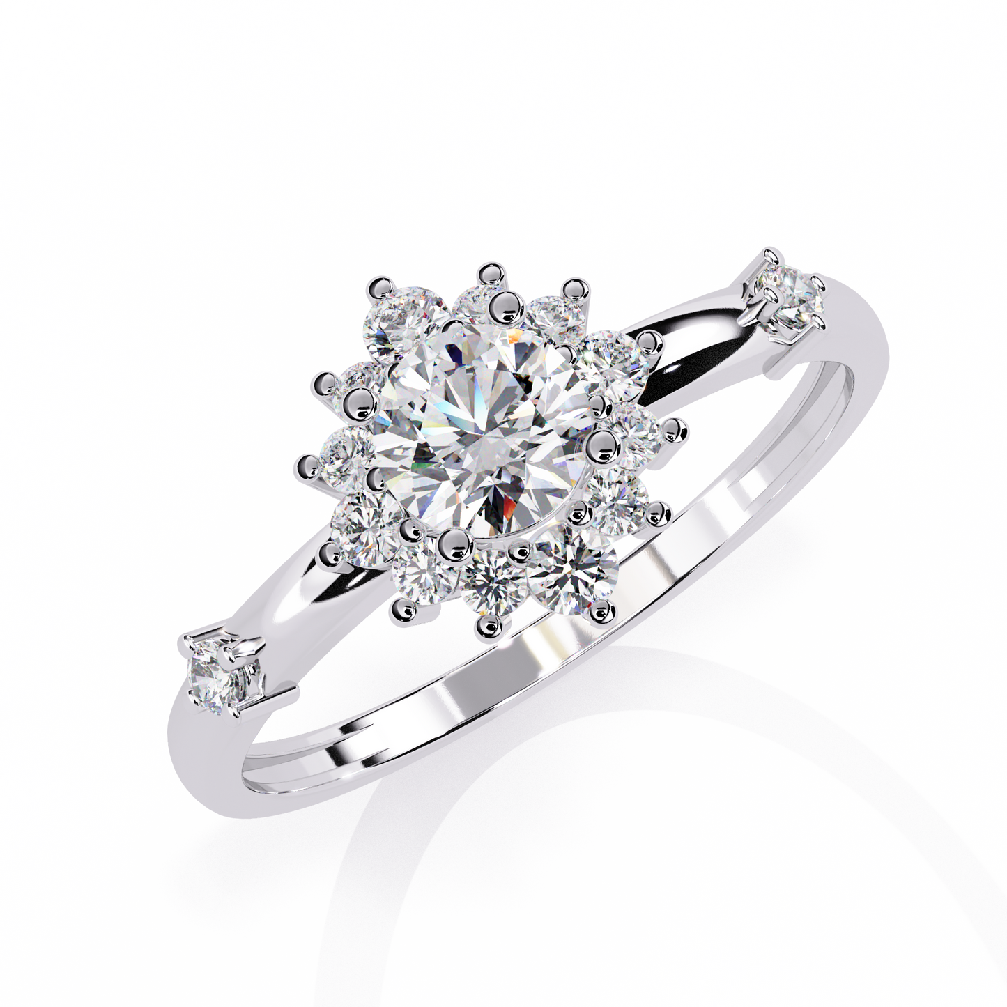 Sunburst Éclat Solitaire RIng