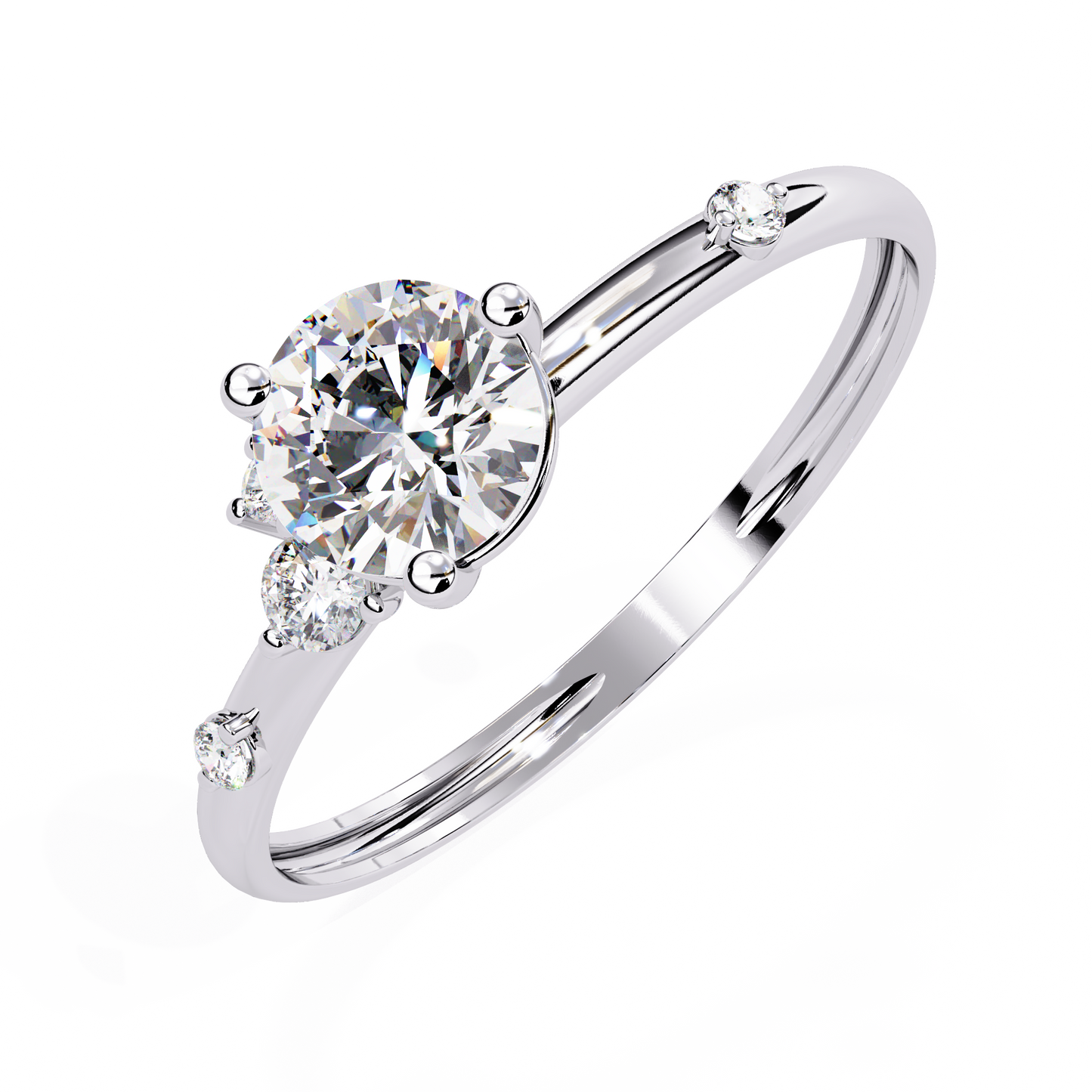 Vespera Glint Solitaire ring