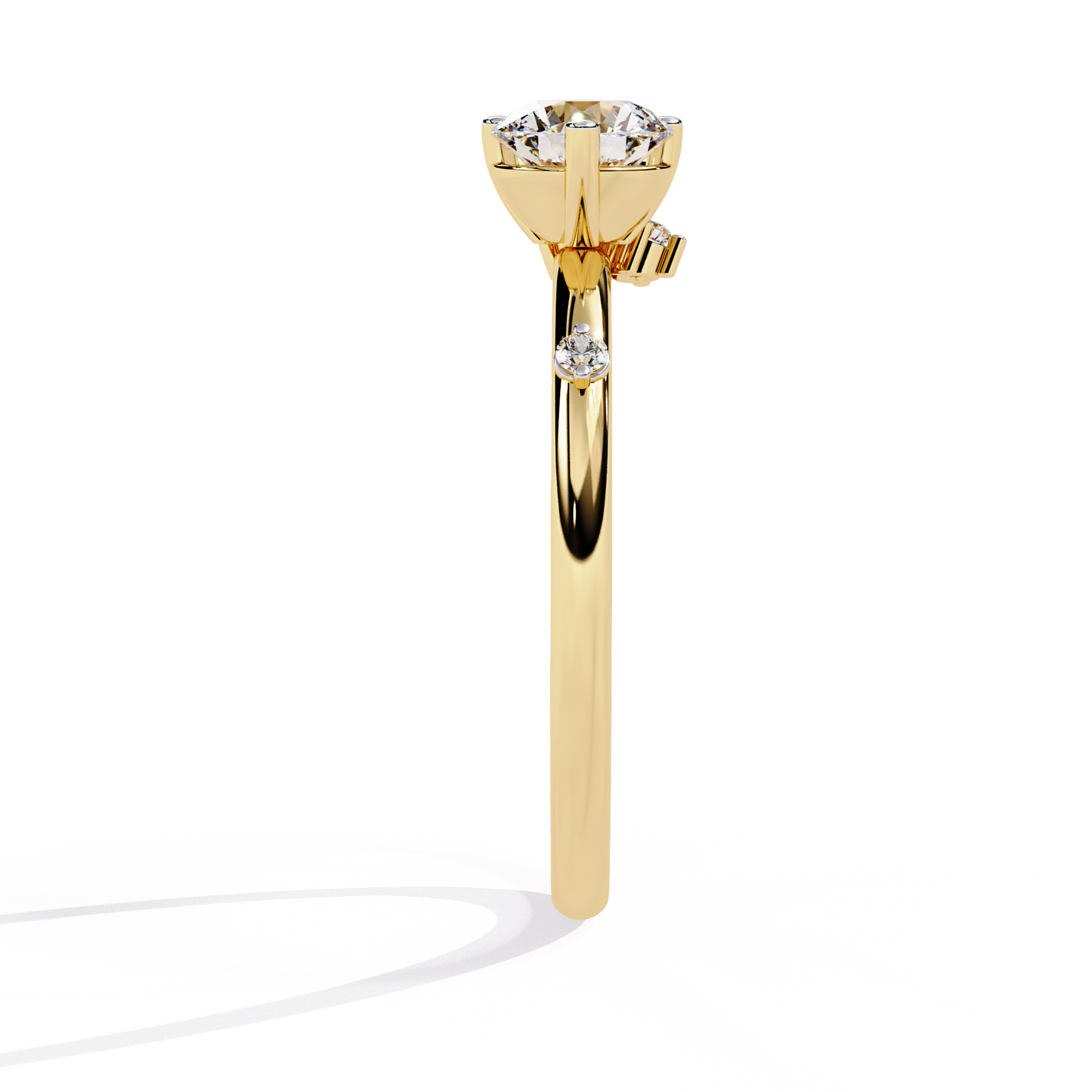 Vespera Glint Solitaire ring