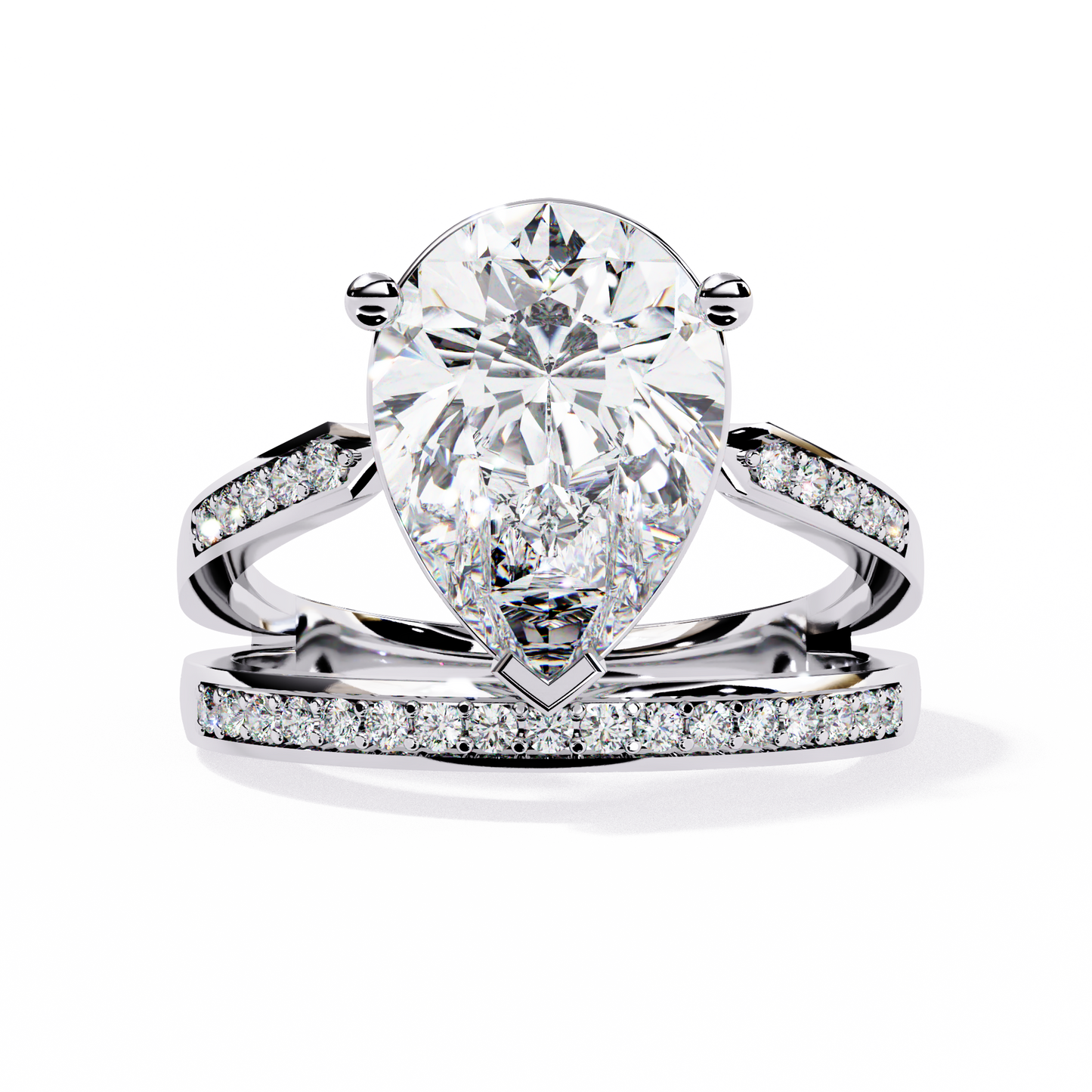 Aurora Royale Pear Solitaire Diamond Ring