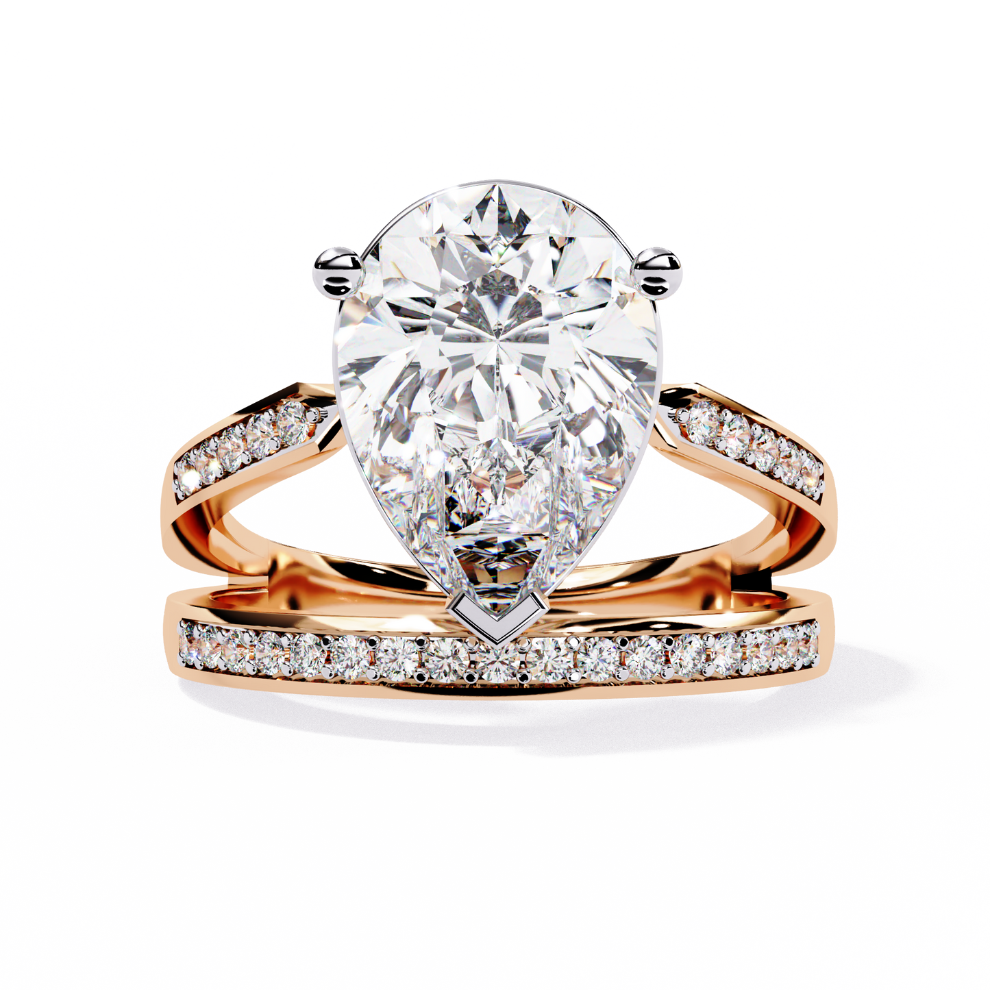 Aurora Royale Pear Solitaire Diamond Ring