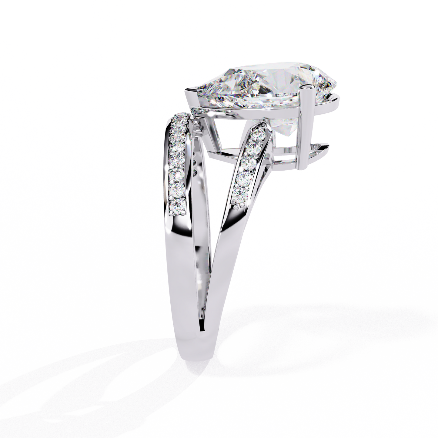 Aurora Royale Pear Solitaire Diamond Ring