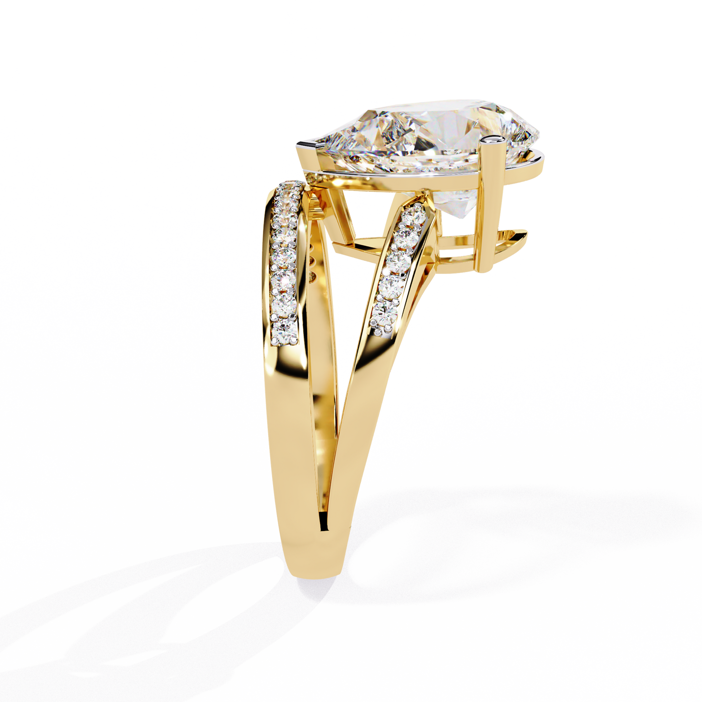 Aurora Royale Pear Solitaire Diamond Ring