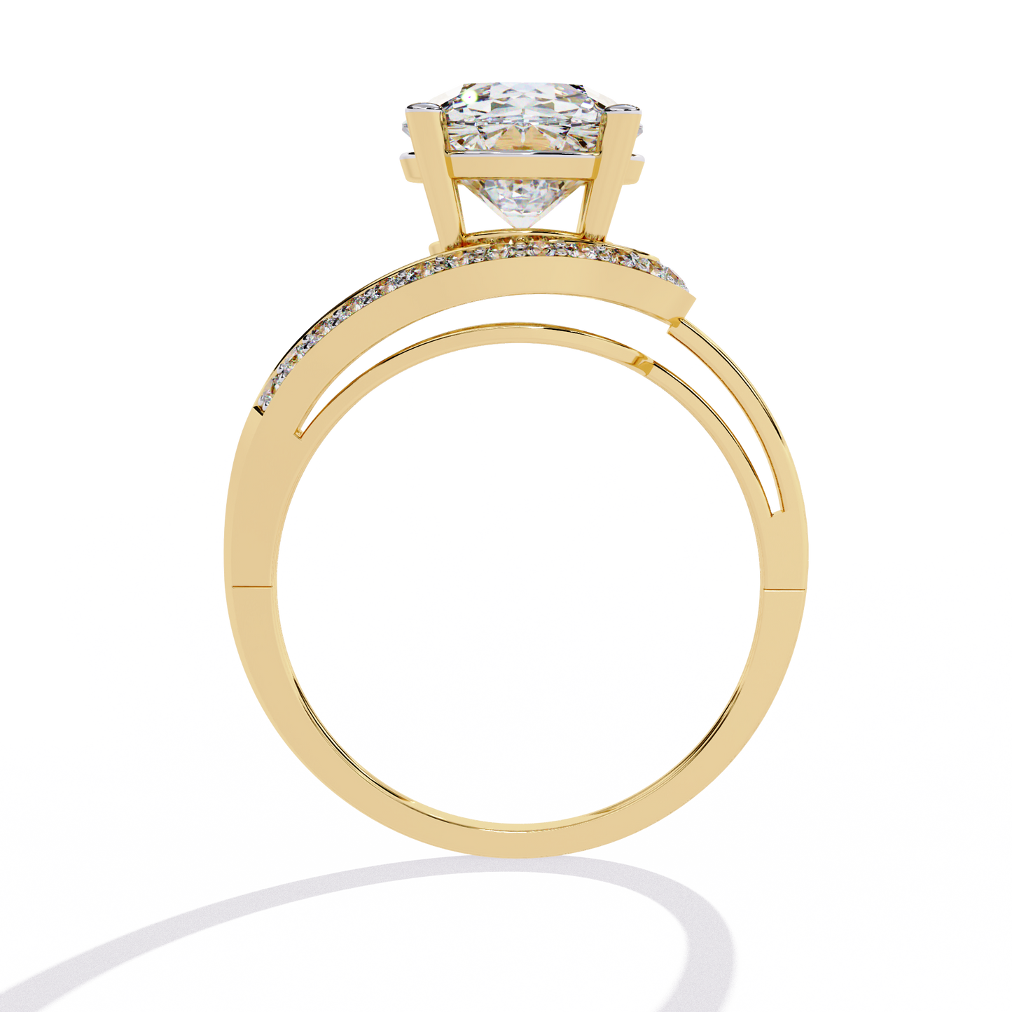 Halo de Luxe Solitaire Diamond Ring