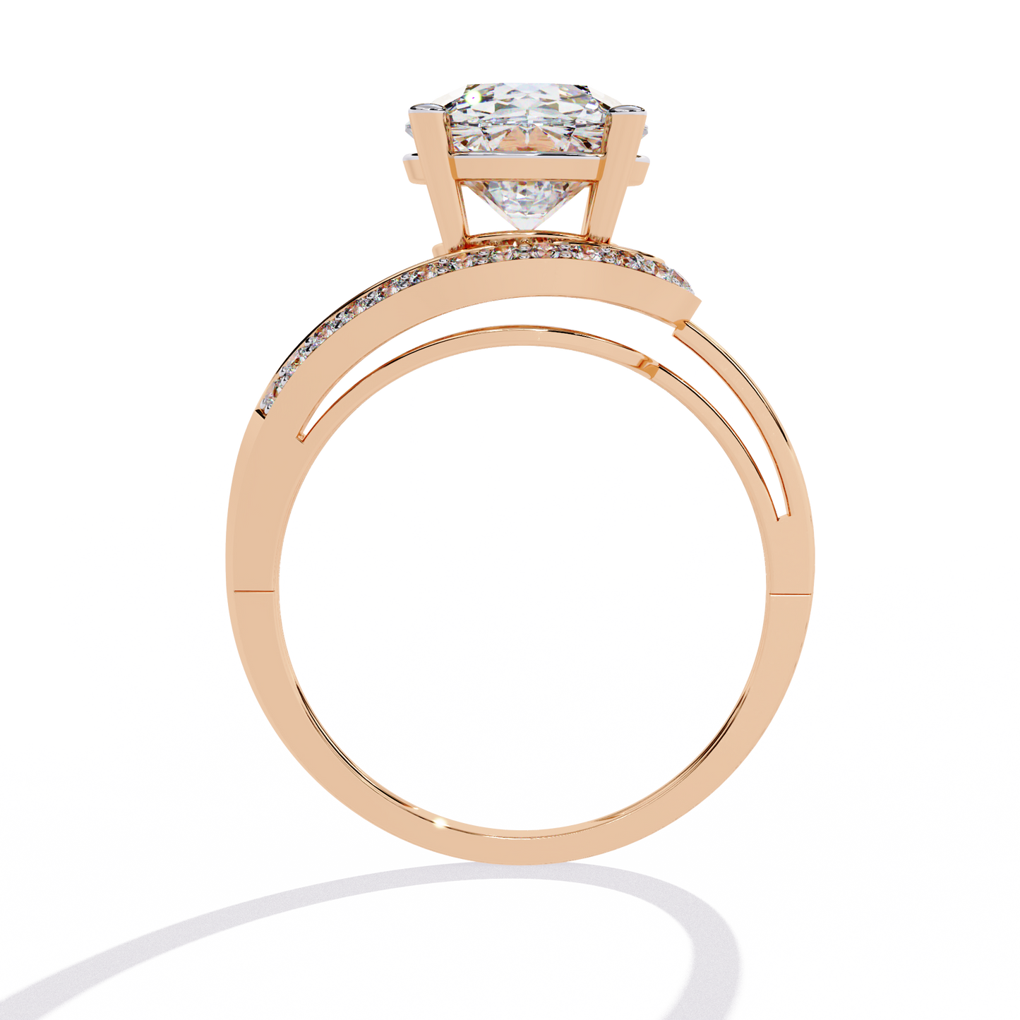 Halo de Luxe Solitaire Diamond Ring