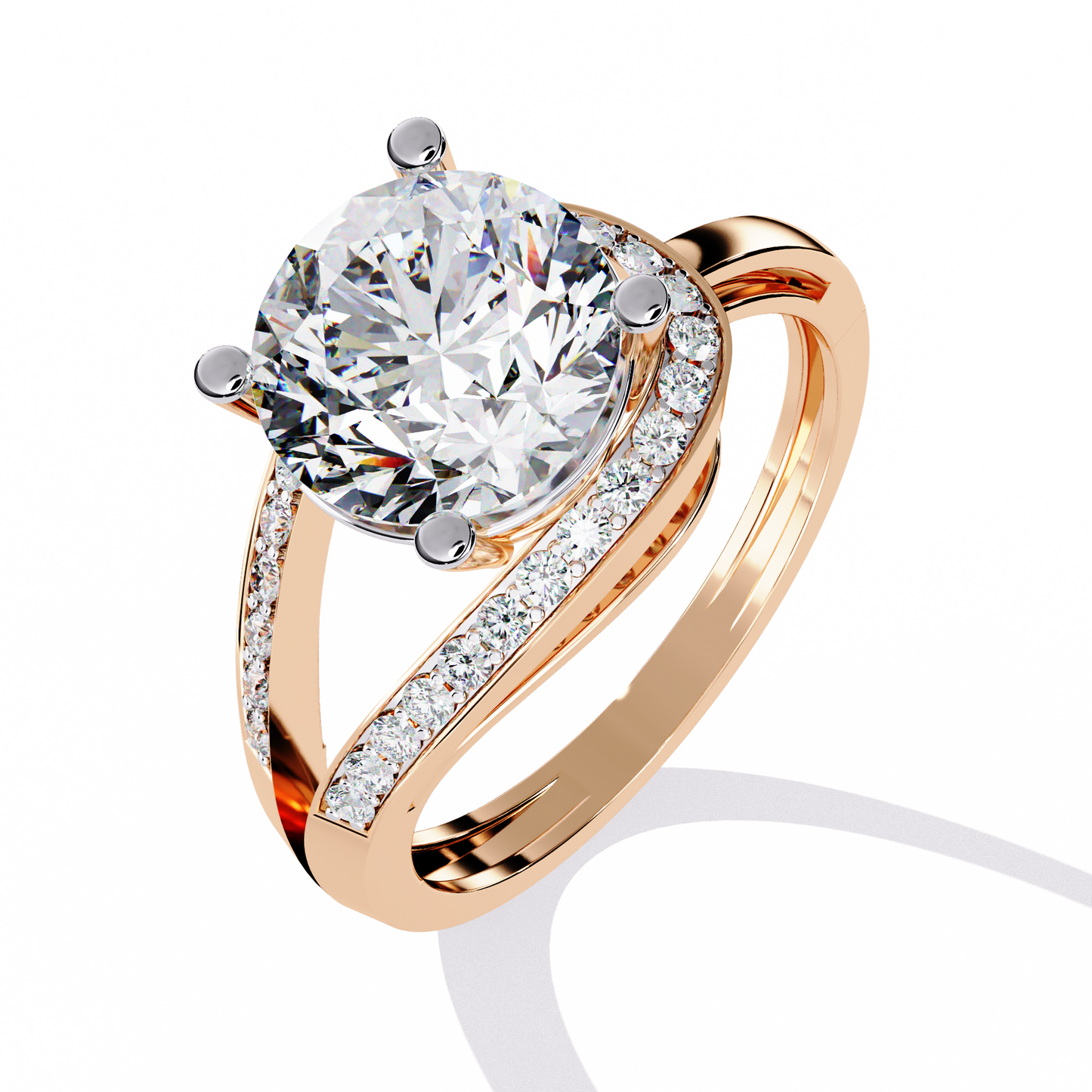 Halo de Luxe Solitaire Diamond Ring