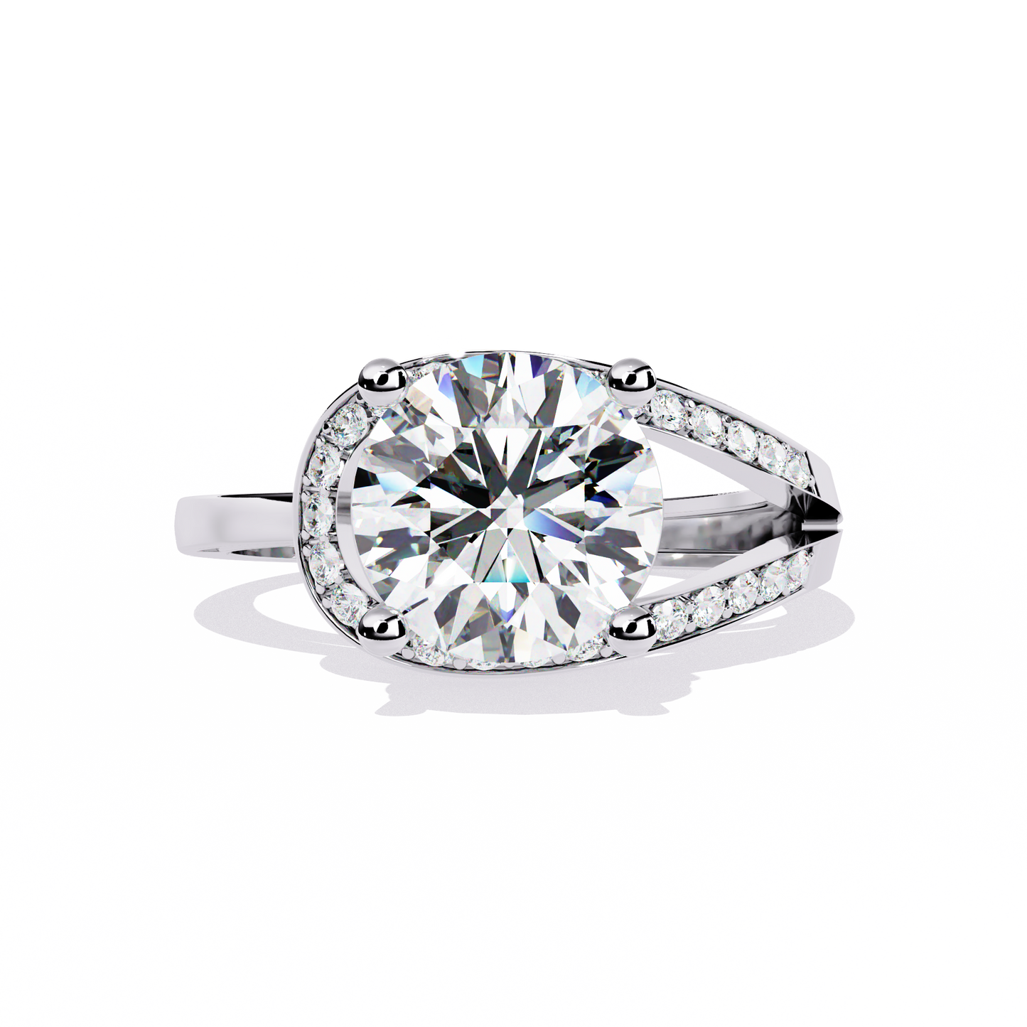 Halo de Luxe Solitaire Diamond Ring