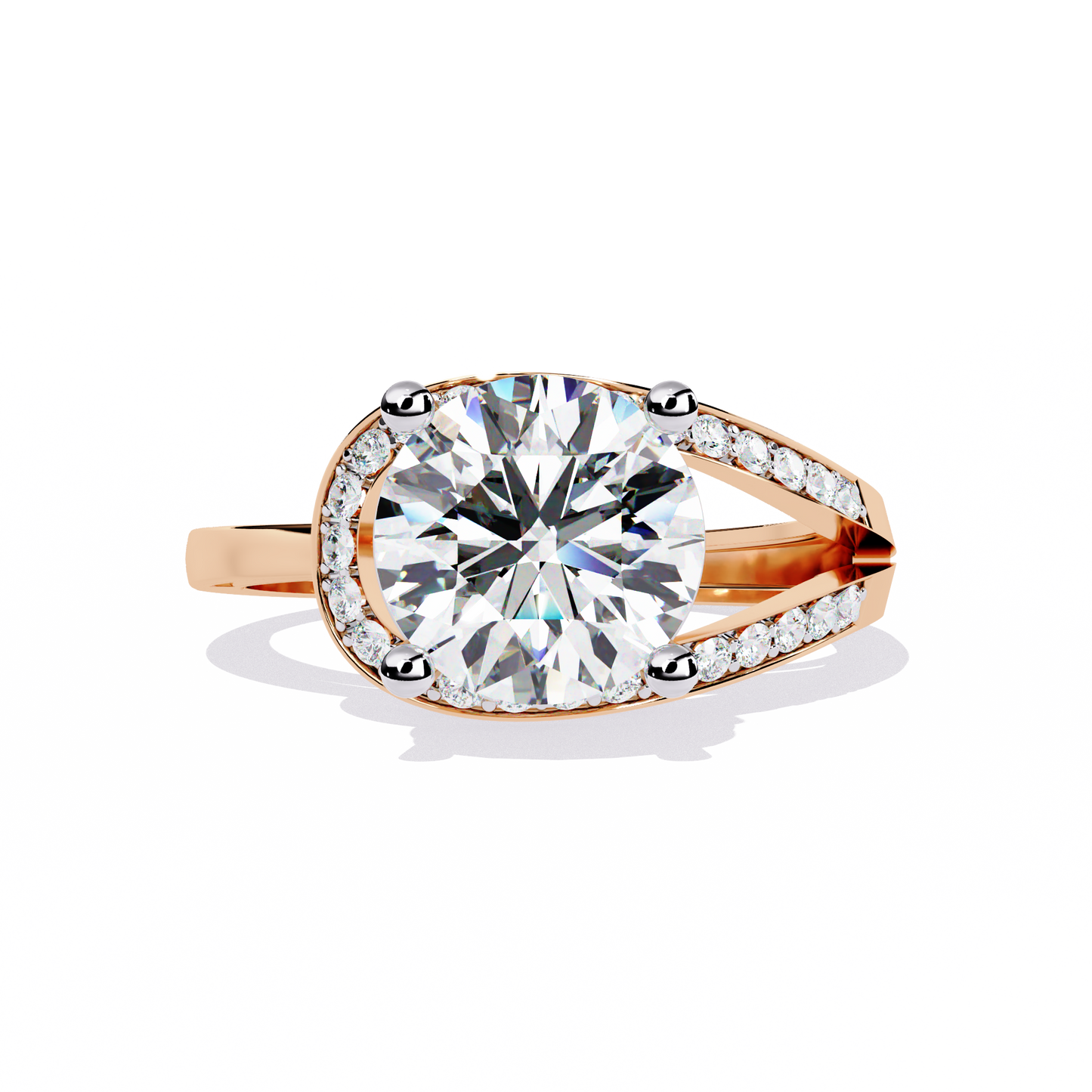 Halo de Luxe Solitaire Diamond Ring
