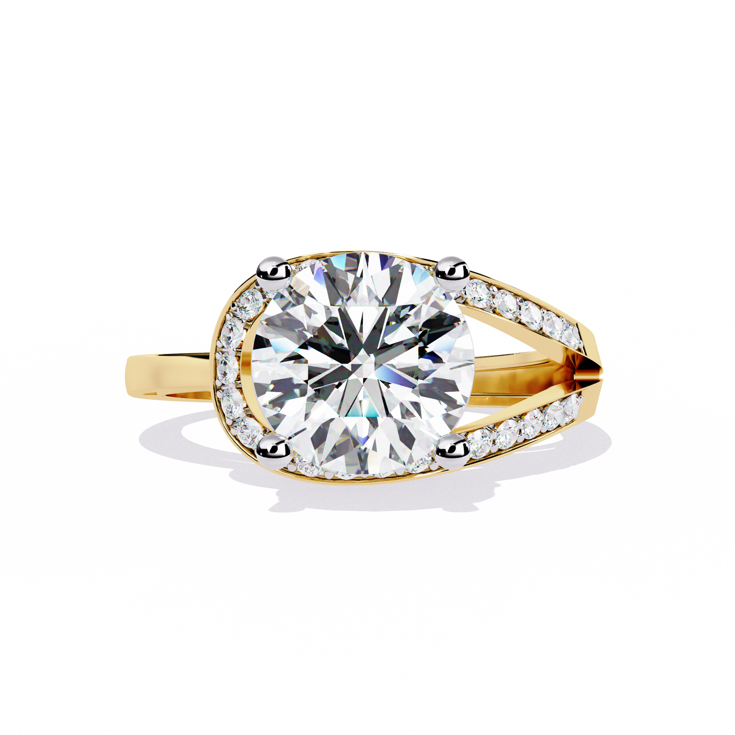 Halo de Luxe Solitaire Diamond Ring
