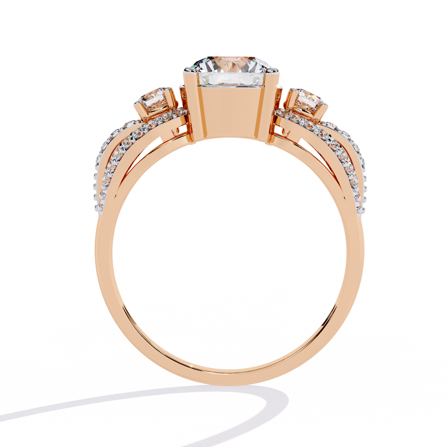 Soleil Majesté Solitaire Diamond Ring