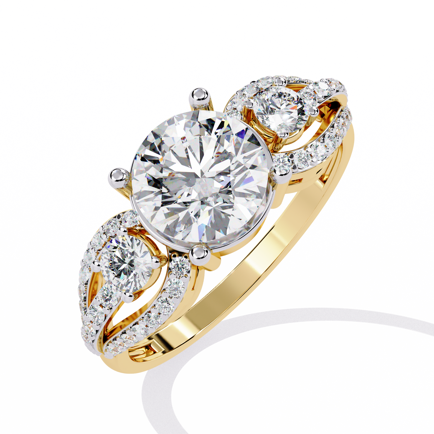 Soleil Majesté Solitaire Diamond Ring
