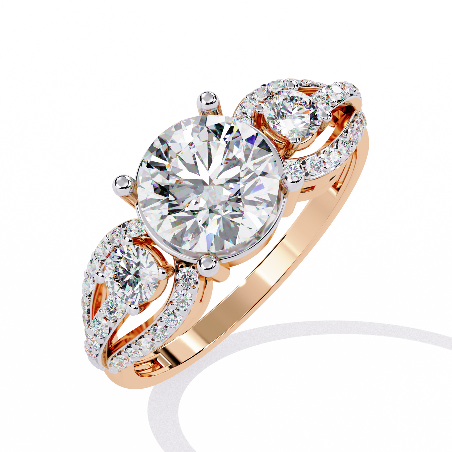 Soleil Majesté Solitaire Diamond Ring
