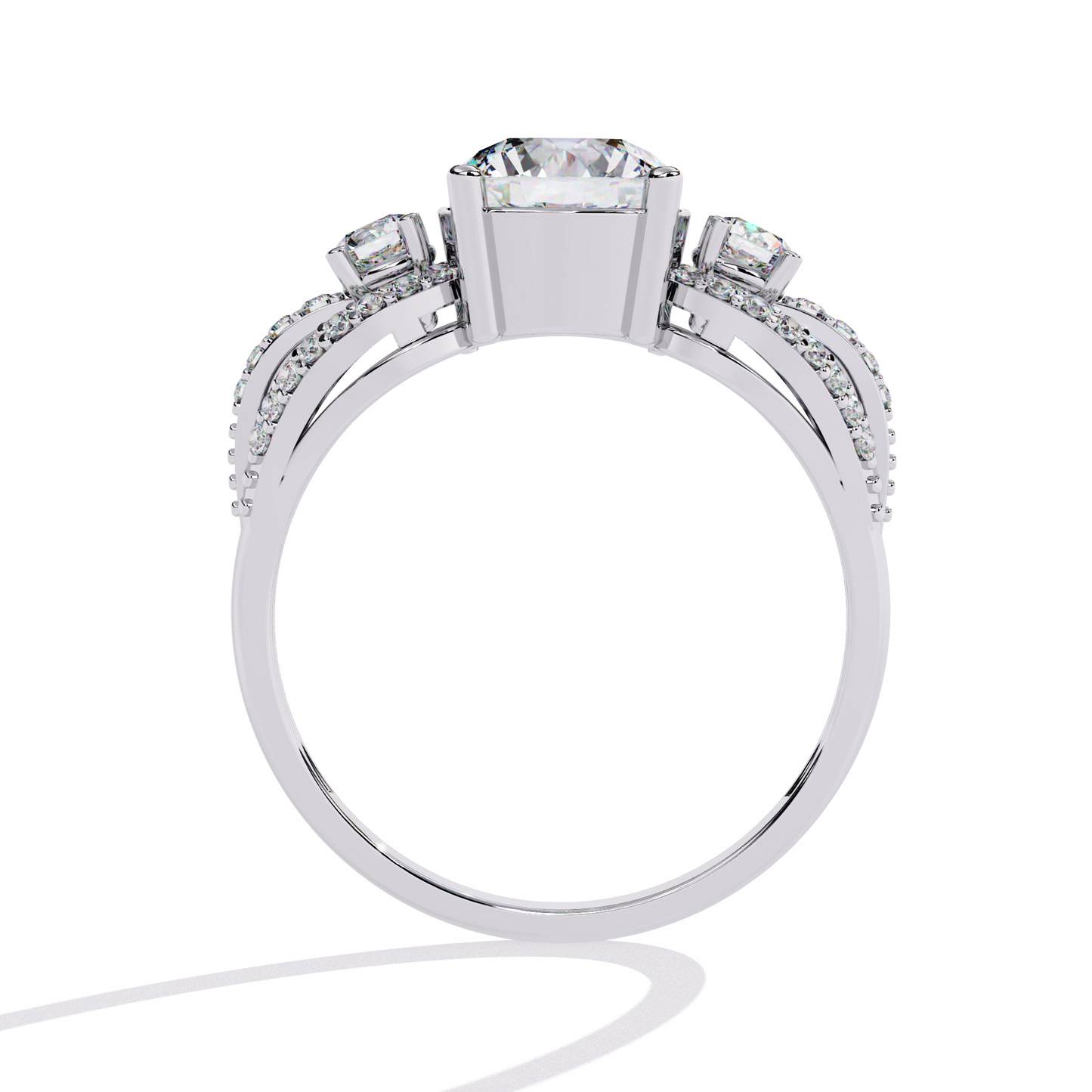 Soleil Majesté Solitaire Diamond Ring