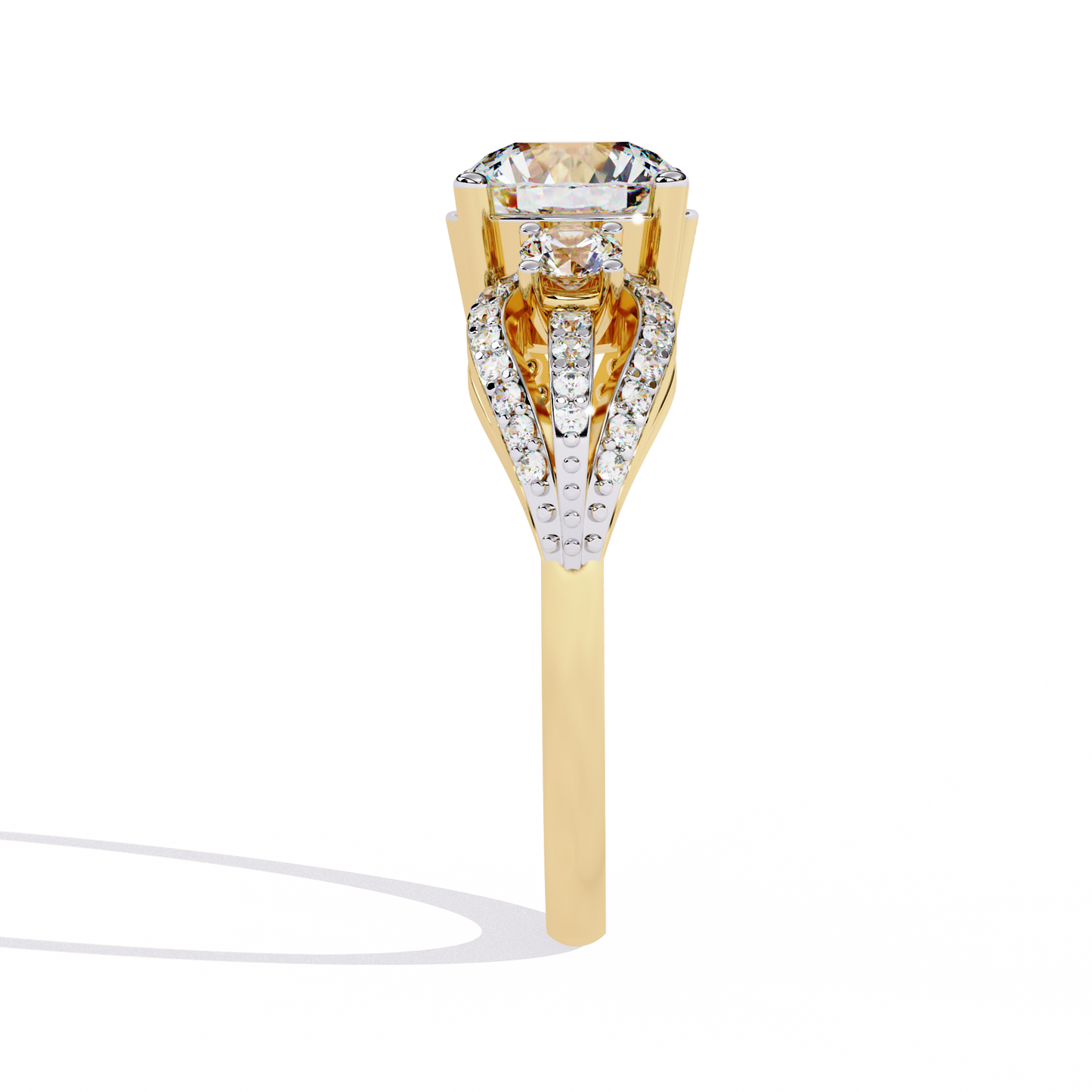 Soleil Majesté Solitaire Diamond Ring