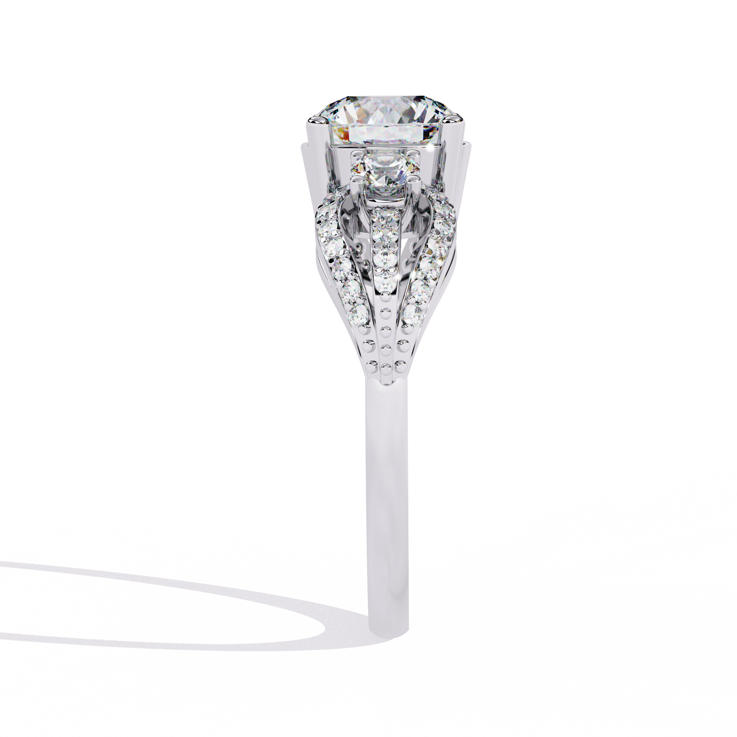 Soleil Majesté Solitaire Diamond Ring