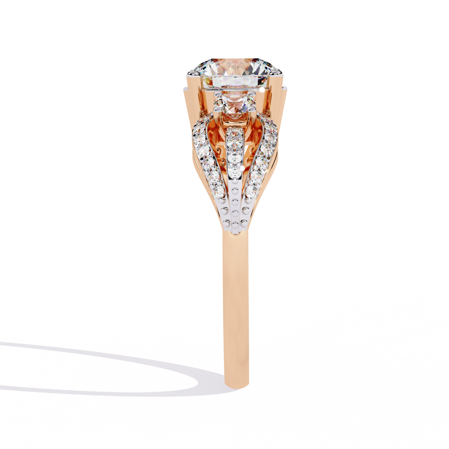 Soleil Majesté Solitaire Diamond Ring
