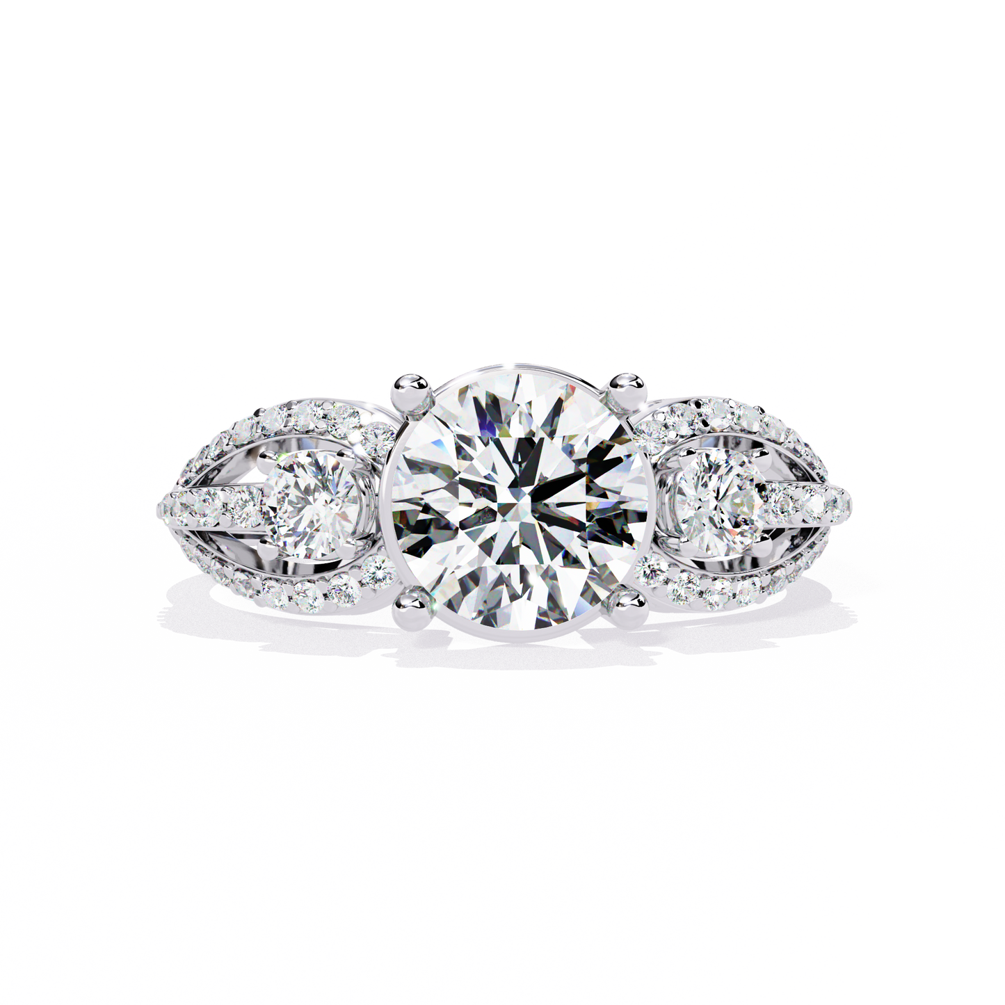 Soleil Majesté Solitaire Diamond Ring