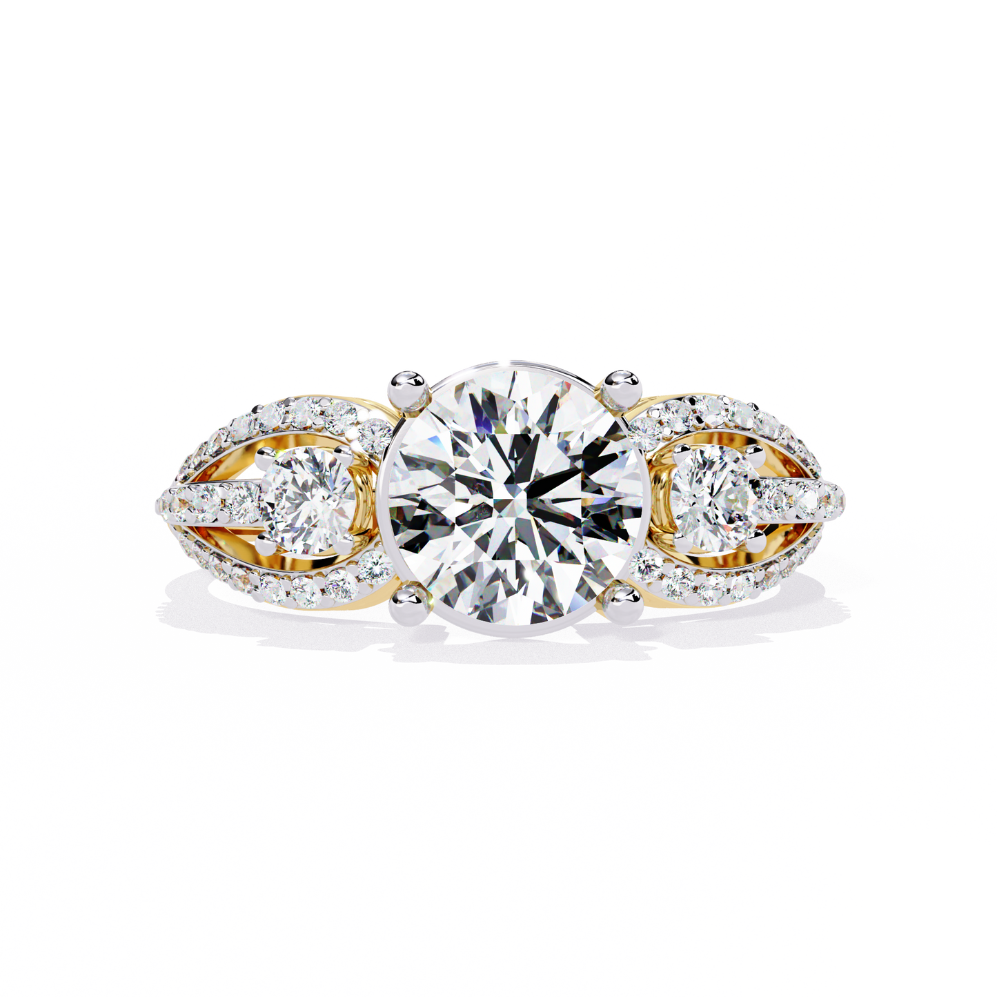 Soleil Majesté Solitaire Diamond Ring