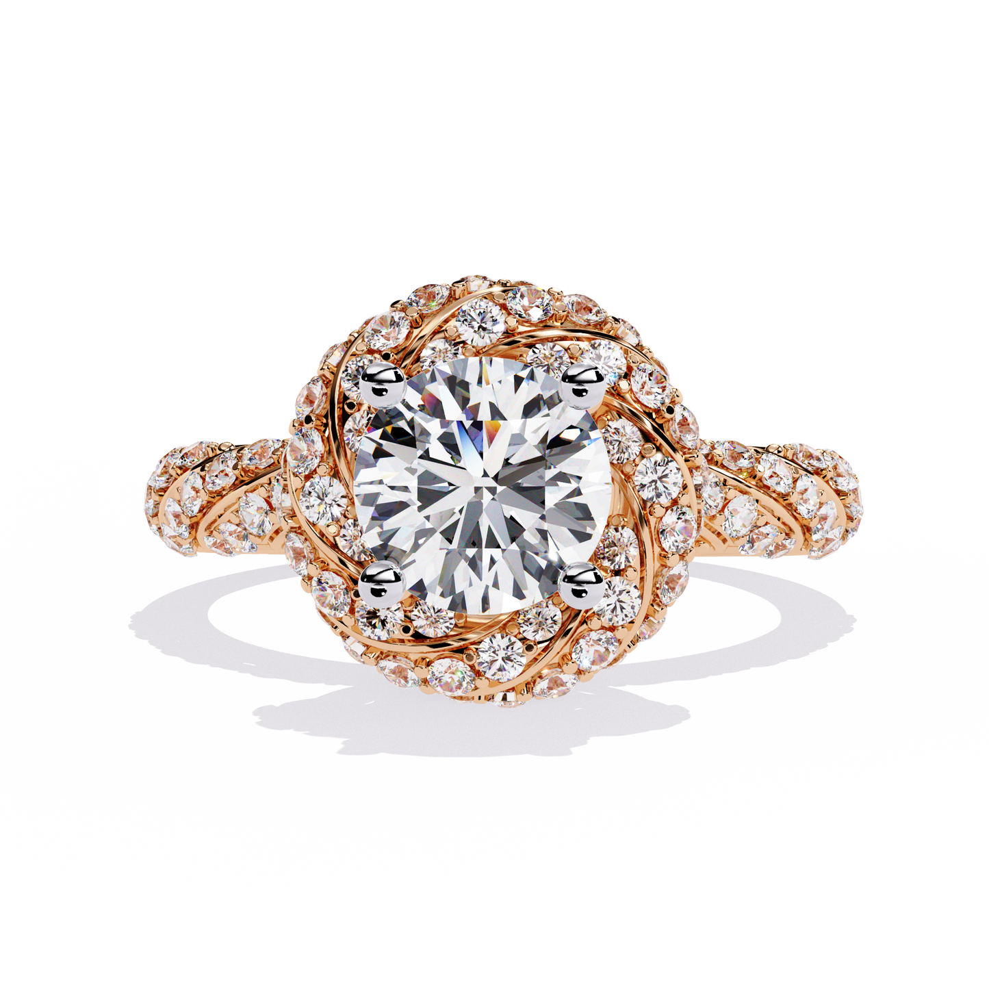 Sacred Halo Solitaire Diamond Ring