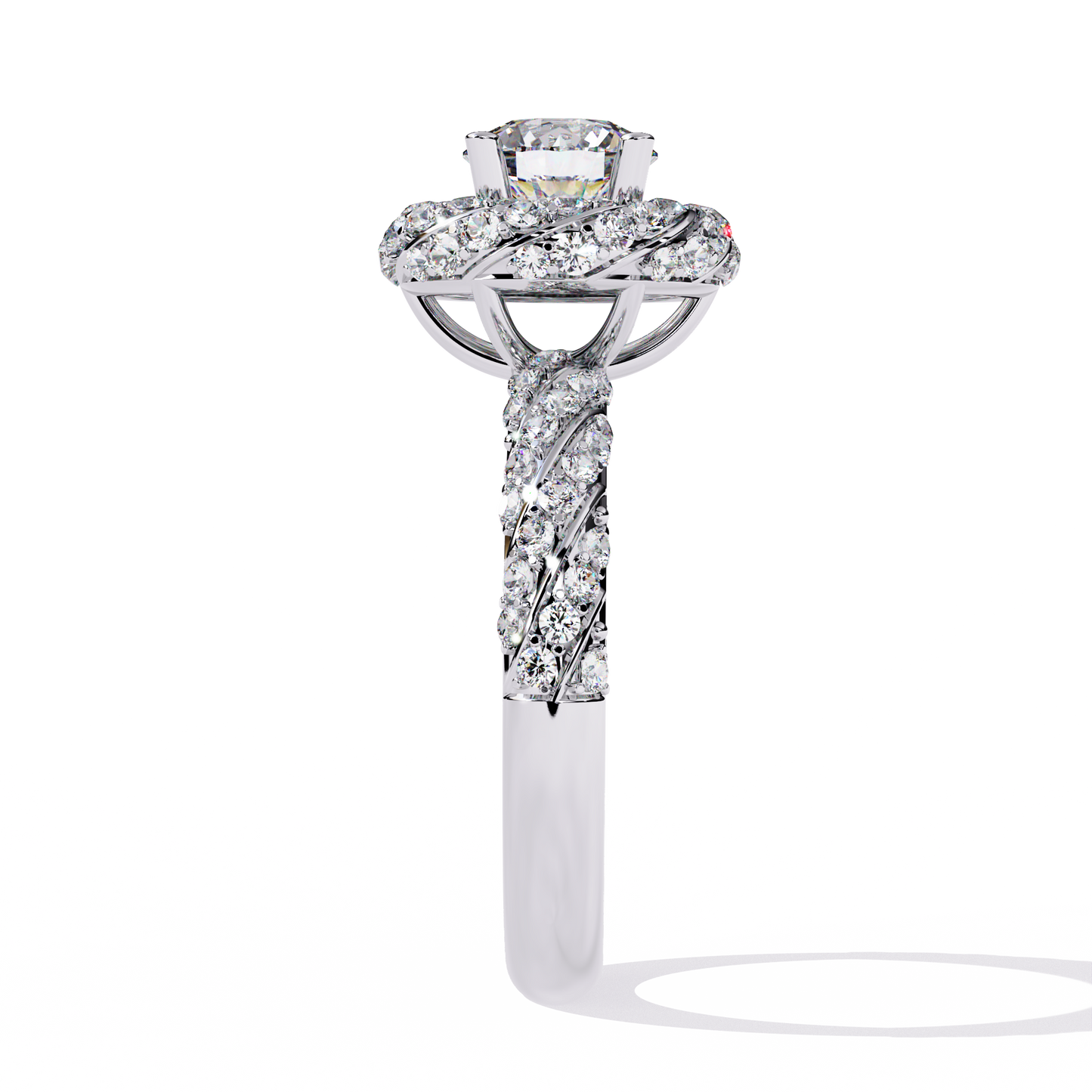 Sacred Halo Solitaire Diamond Ring