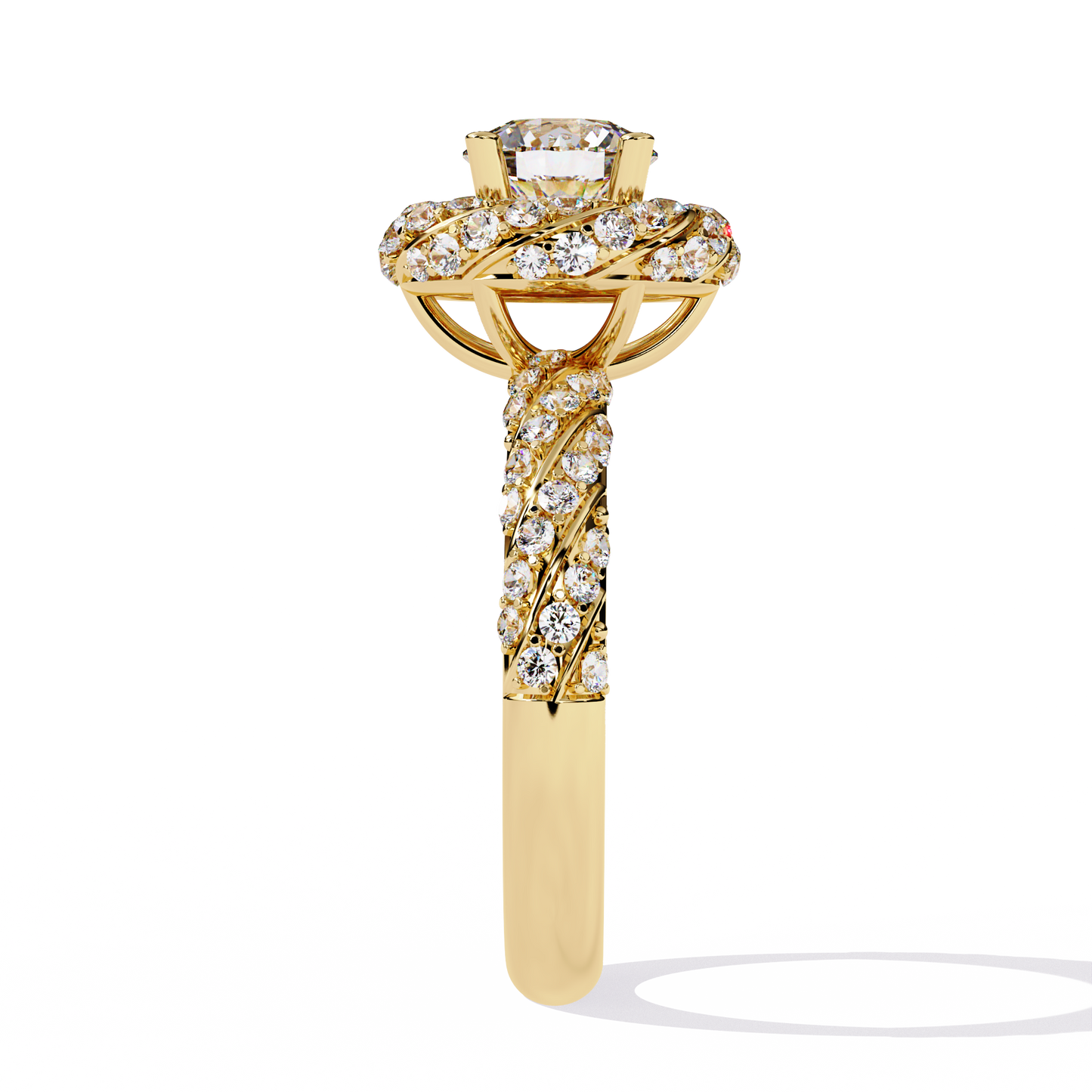Sacred Halo Solitaire Diamond Ring
